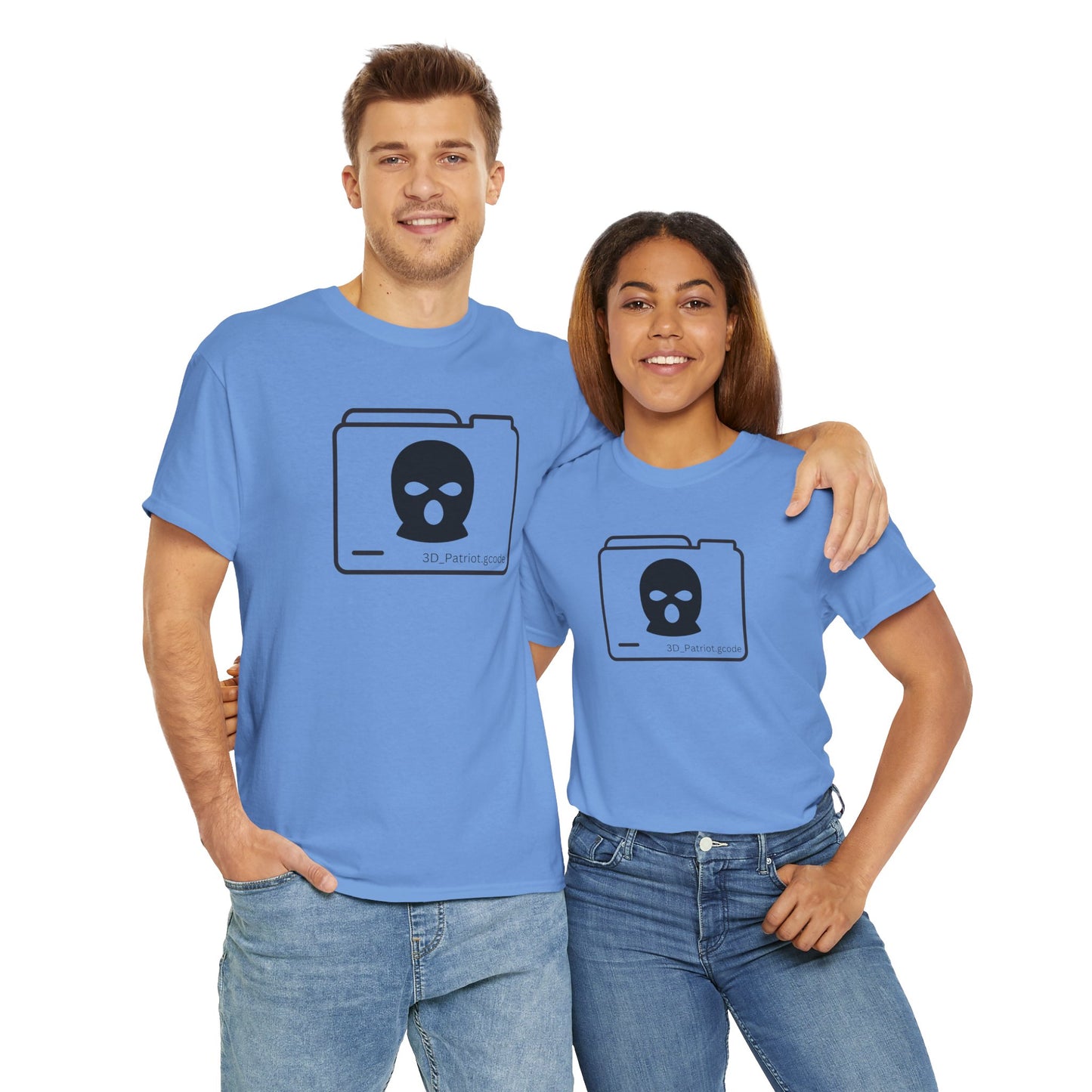 3D Patriot Logo with Guillotine - Unisex Heavy Cotton Tee