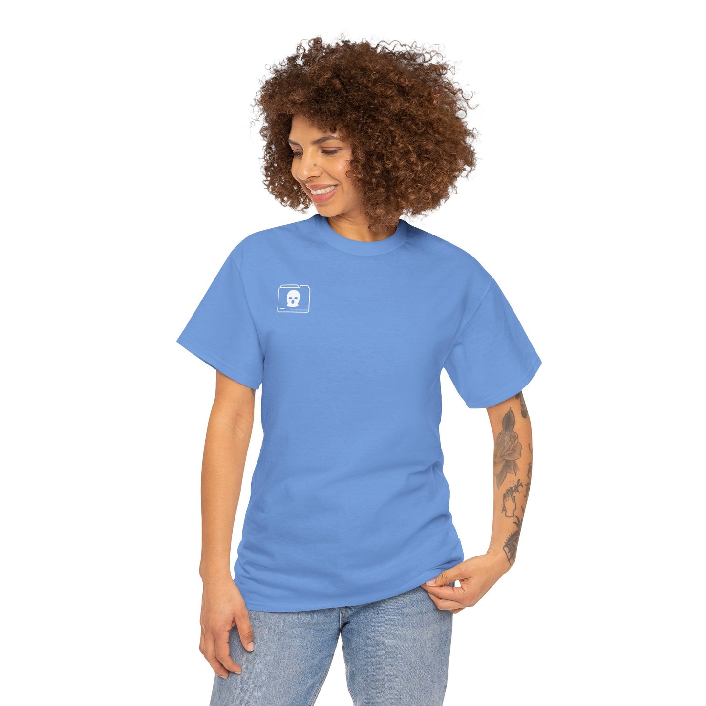 WHITE 3D Patriot Small Logo with Guillotine - Unisex Heavy Cotton Tee