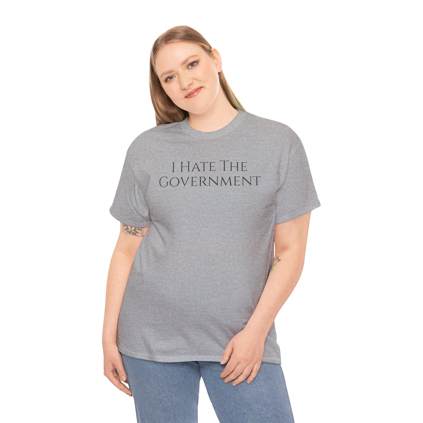 I Hate The Government (Extra Colors) - Unisex Heavy Cotton Tee