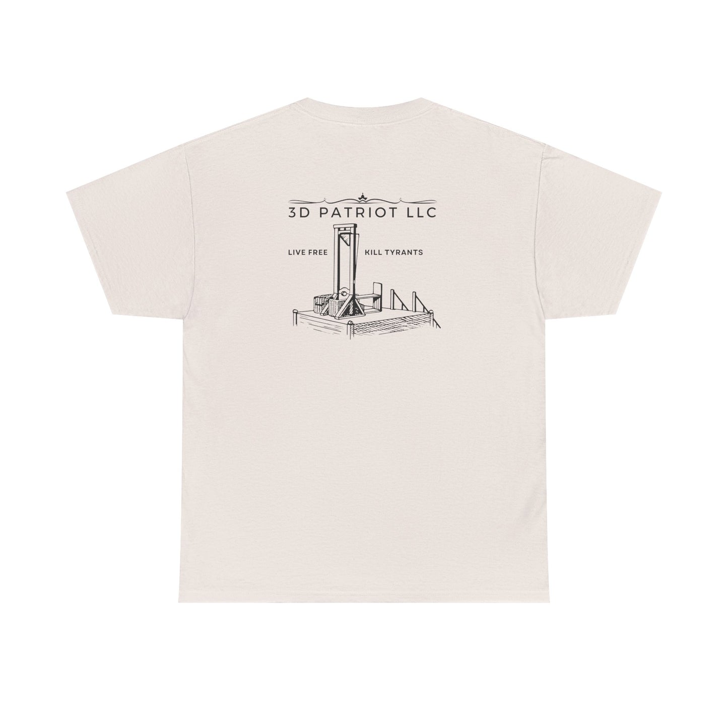 3D Patriot Small Logo with Guillotine - Unisex Heavy Cotton Tee