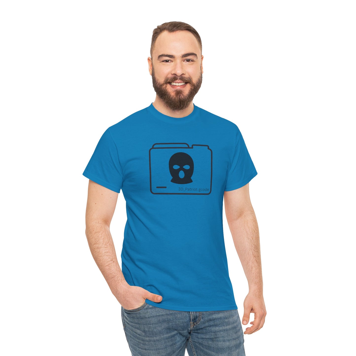 3D Patriot Logo with Guillotine - Unisex Heavy Cotton Tee