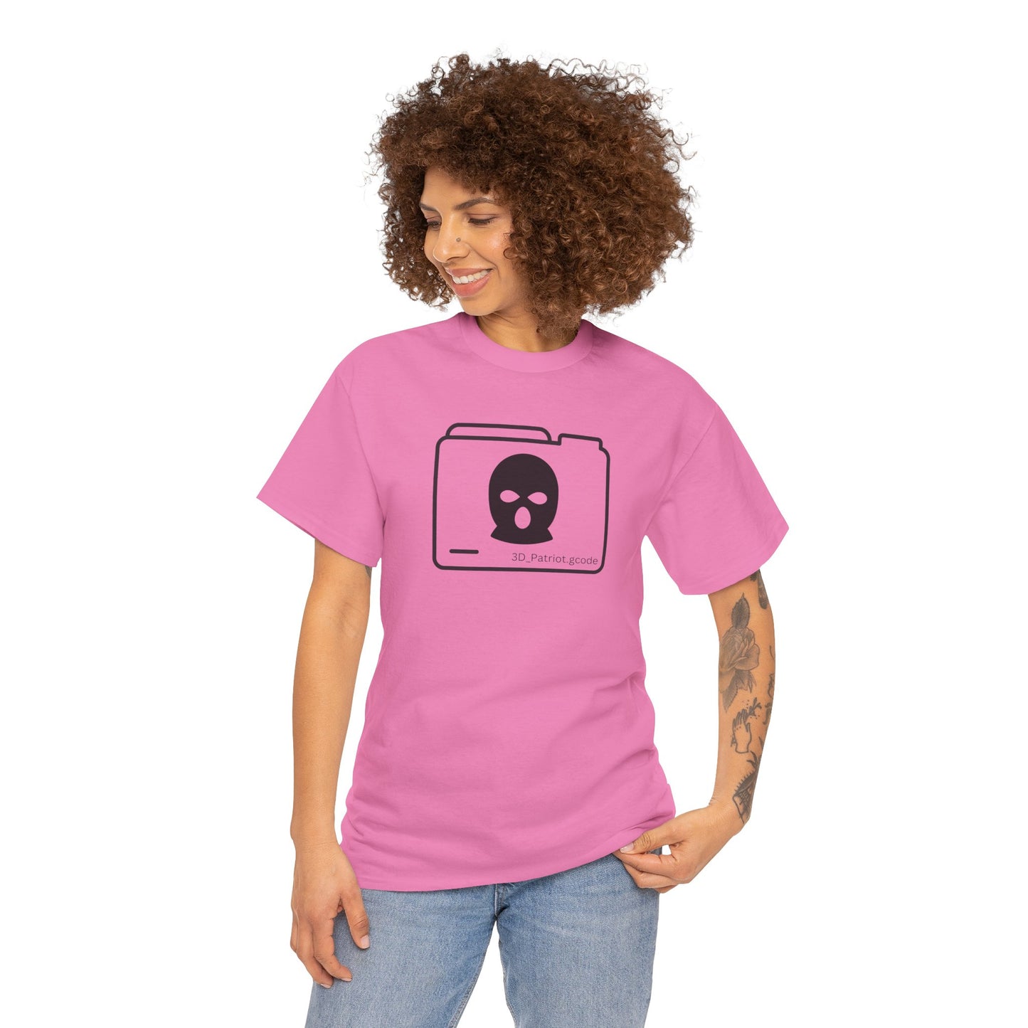 3D Patriot Logo with Guillotine - Unisex Heavy Cotton Tee