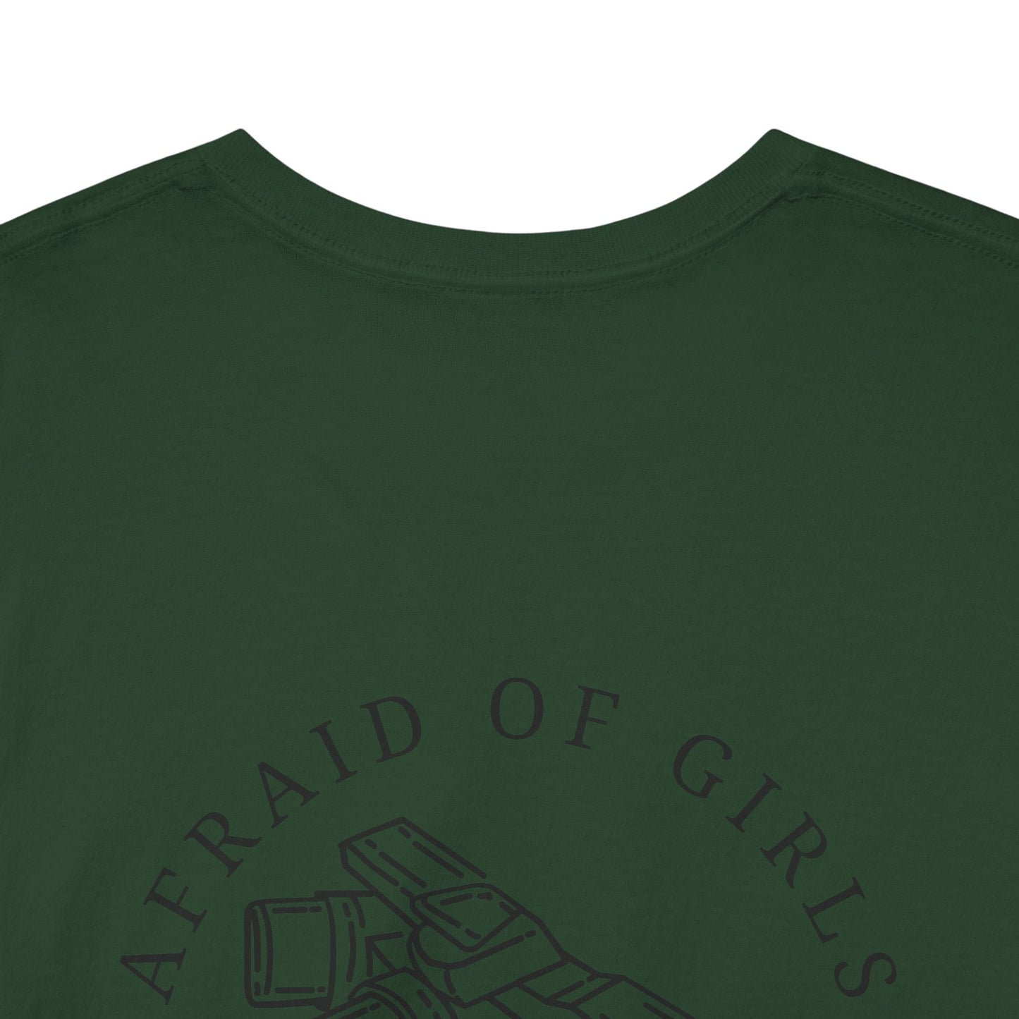 3D Patriot Small Logo with Afraid of Girls - Unisex Heavy Cotton Tee