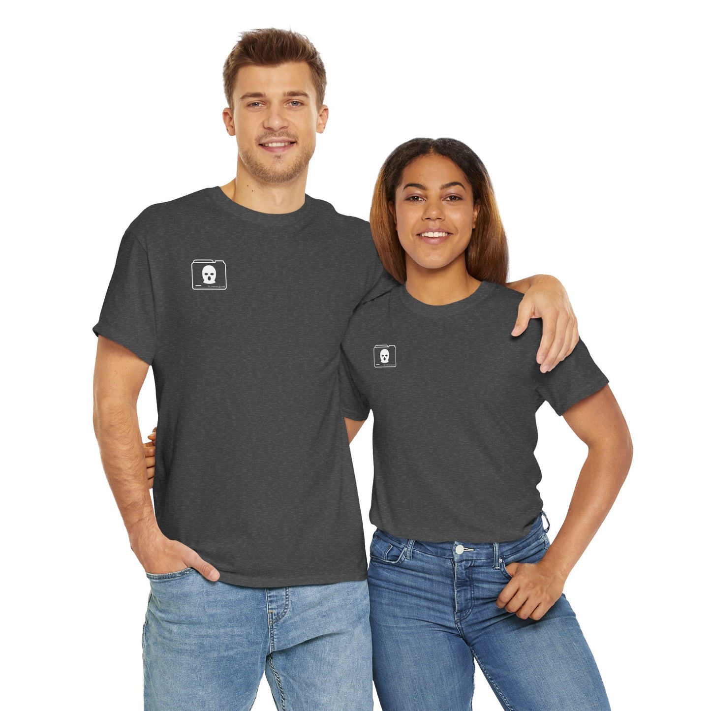 WHITE 3D Patriot Small Logo with Guillotine - Unisex Heavy Cotton Tee