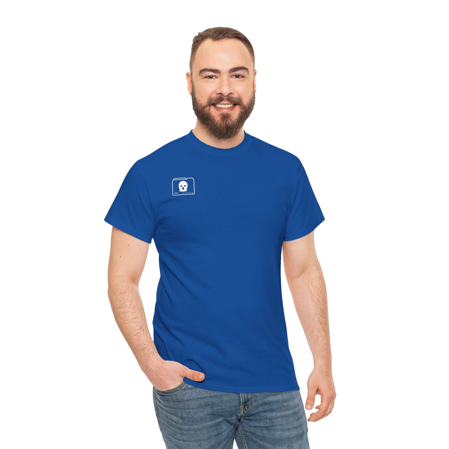 WHITE 3D Patriot Small Logo with Guillotine - Unisex Heavy Cotton Tee