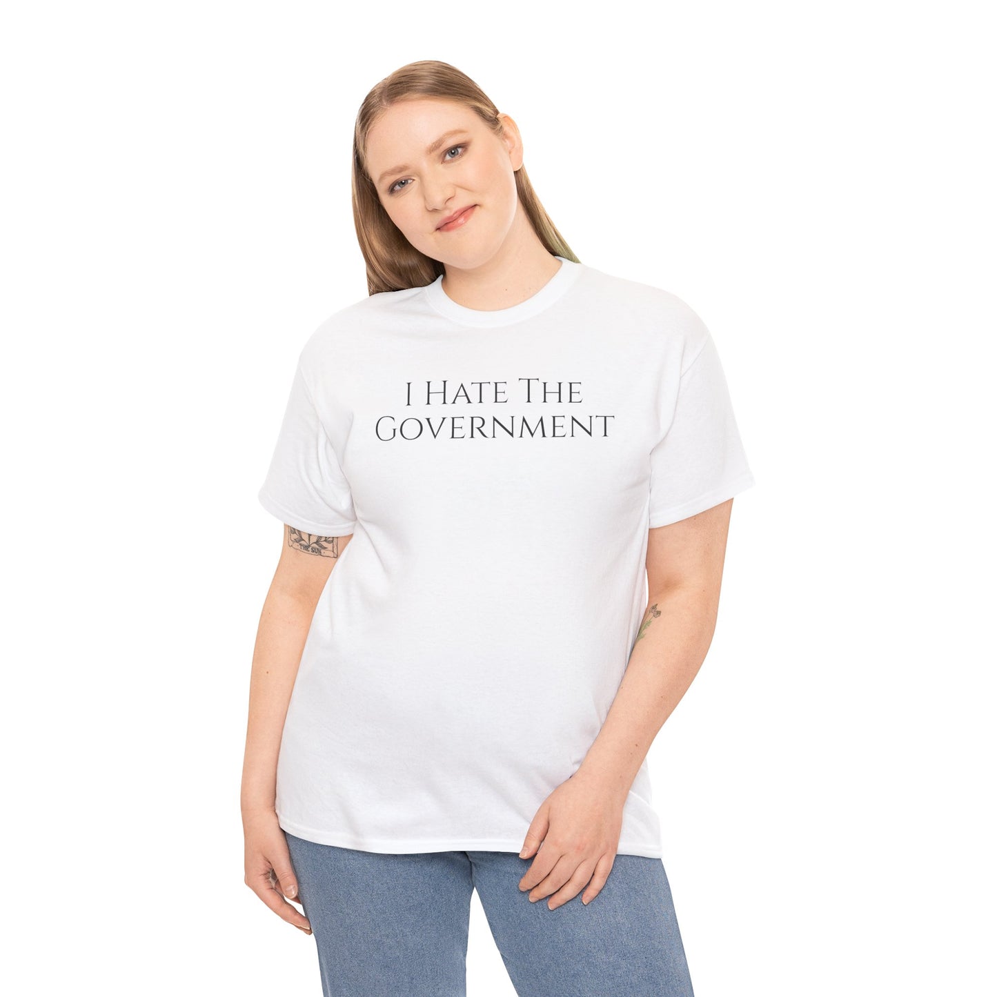 I Hate The Government (Extra Colors) - Unisex Heavy Cotton Tee