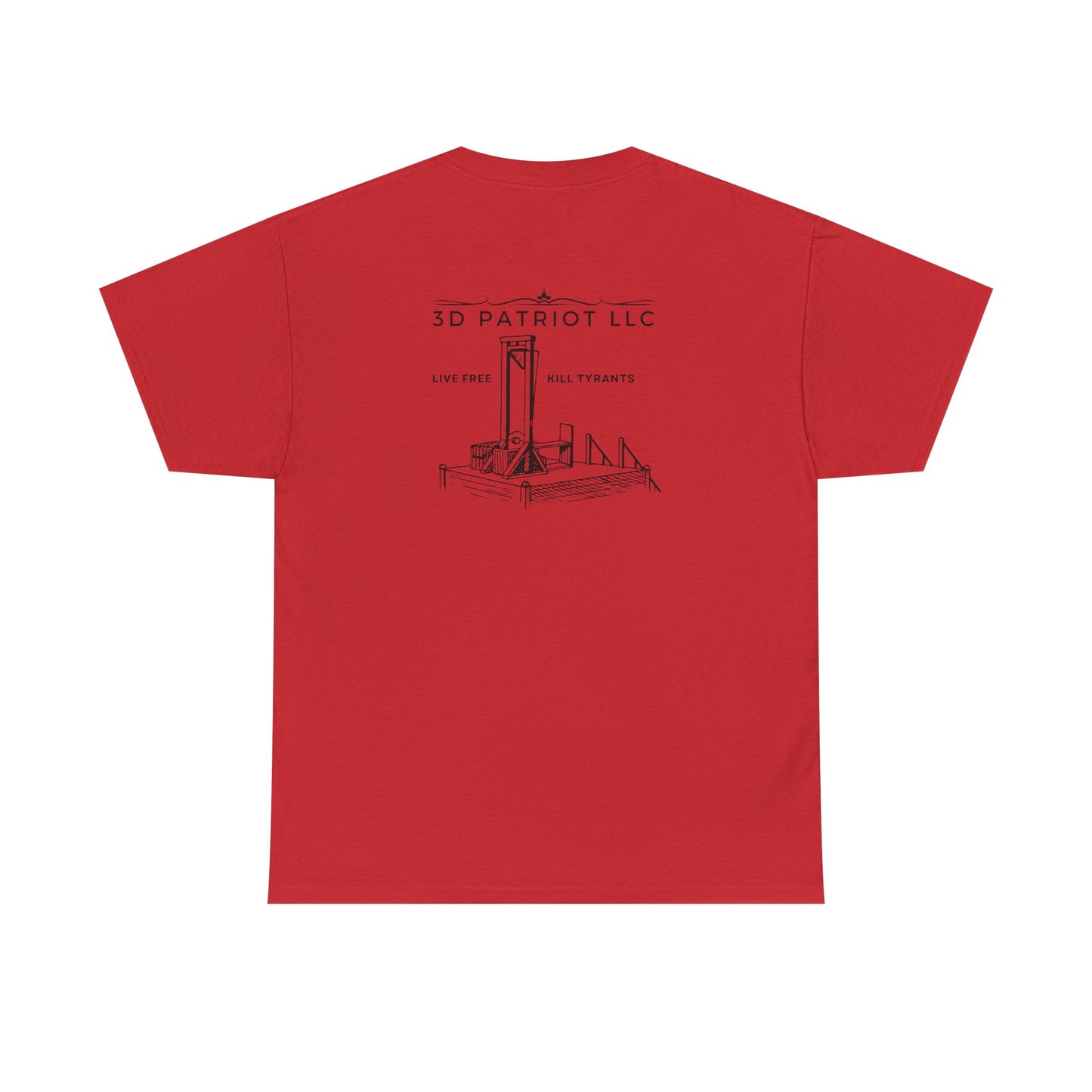 3D Patriot Logo with Guillotine - Unisex Heavy Cotton Tee