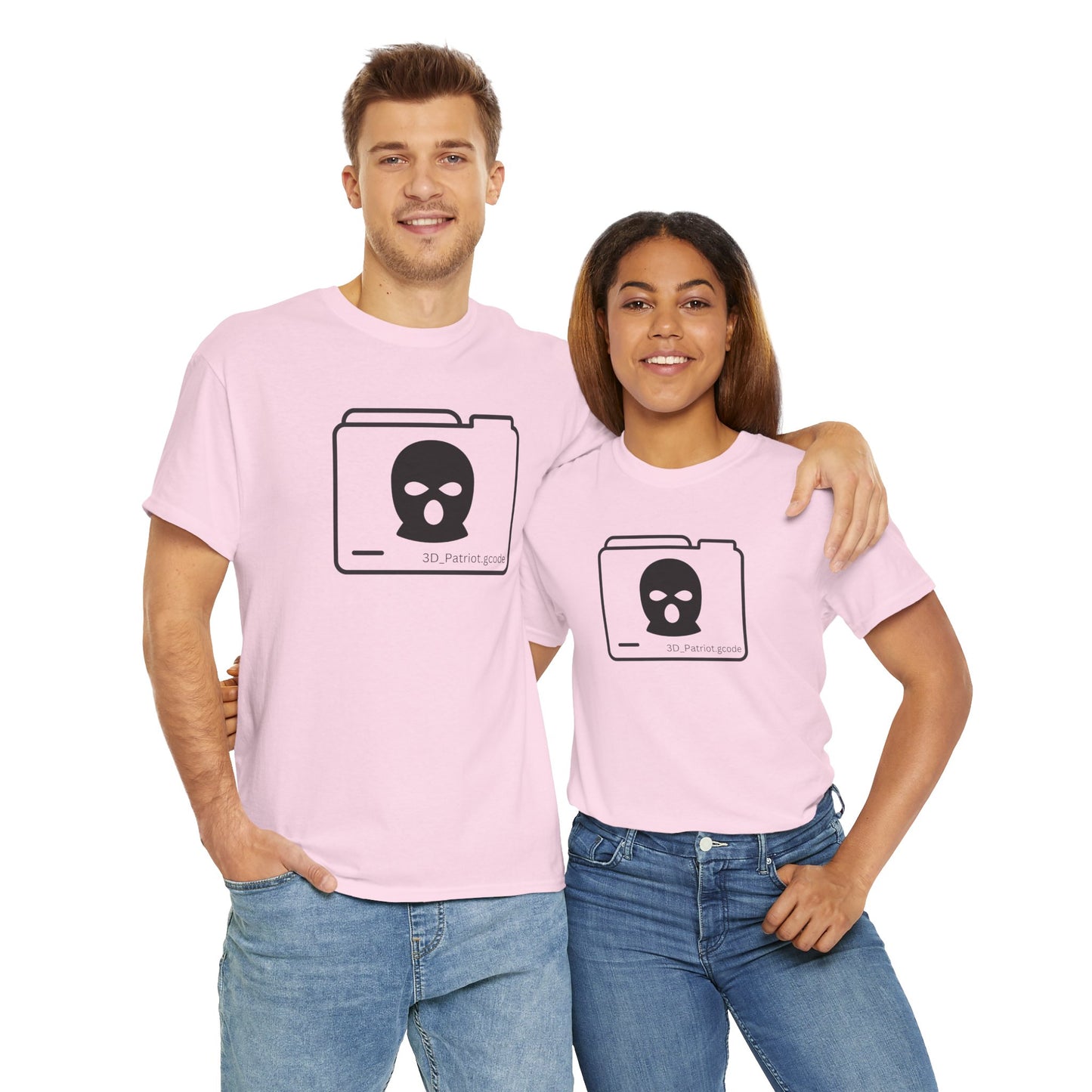 3D Patriot Logo with Guillotine - Unisex Heavy Cotton Tee