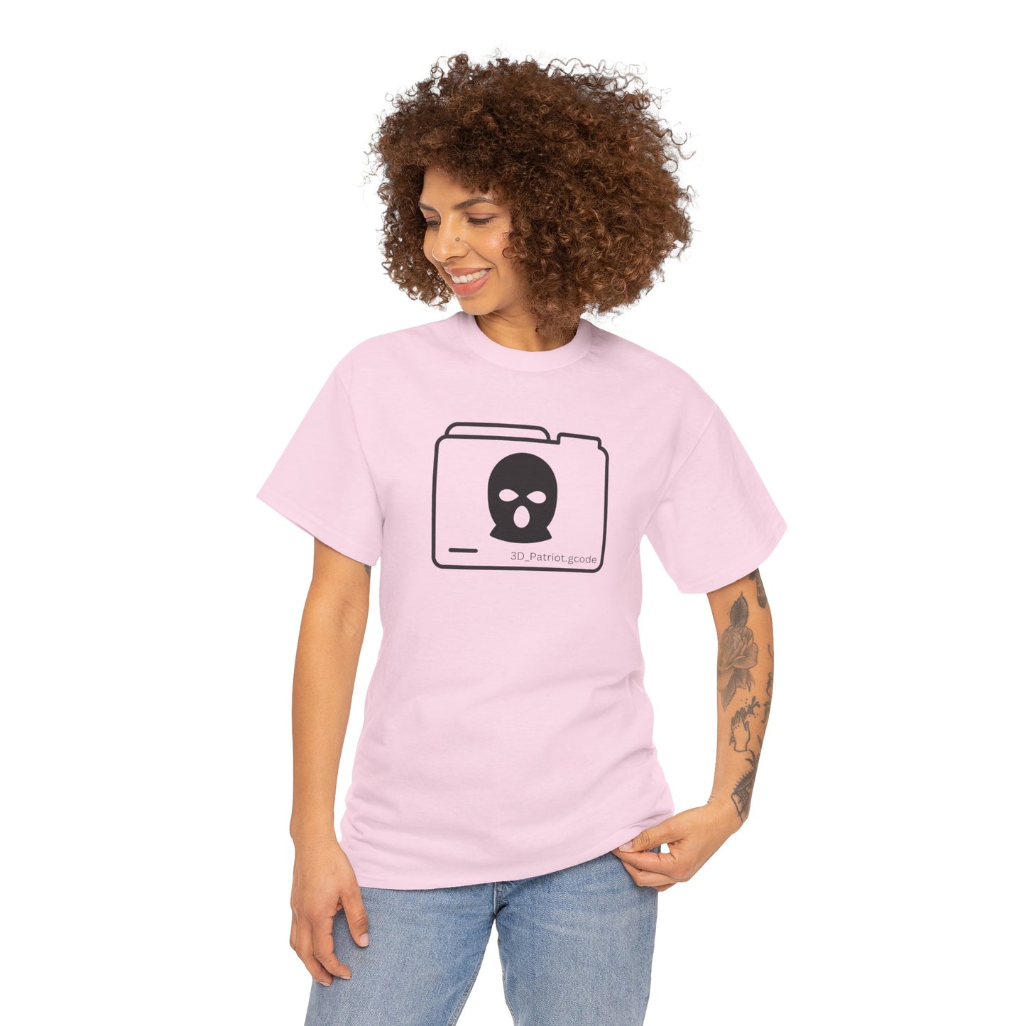 3D Patriot Logo with Guillotine - Unisex Heavy Cotton Tee