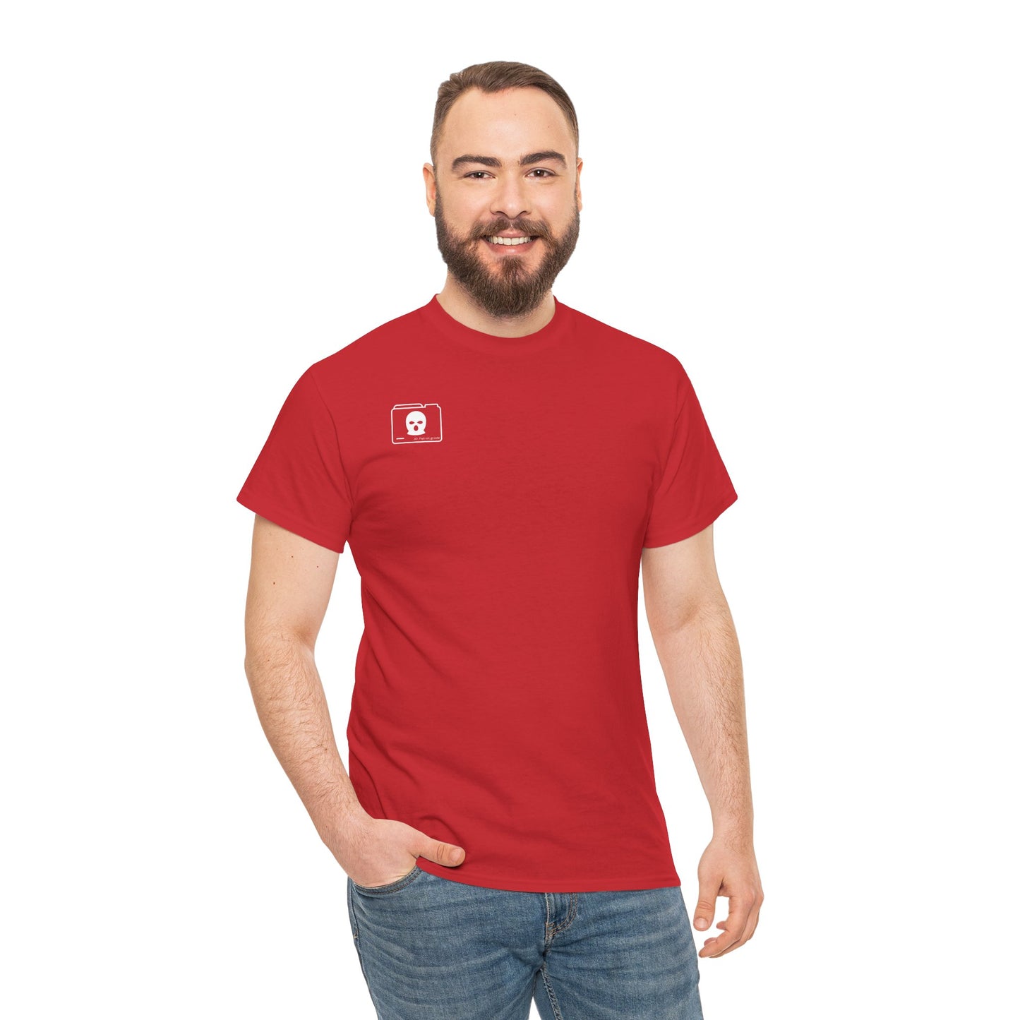 WHITE 3D Patriot Small Logo with Guillotine - Unisex Heavy Cotton Tee