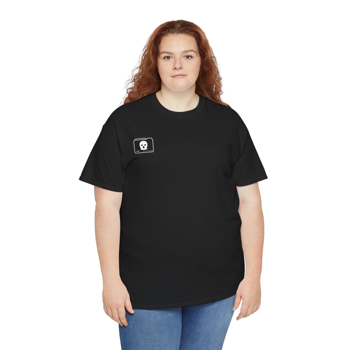 WHITE 3D Patriot Small Logo with Guillotine - Unisex Heavy Cotton Tee