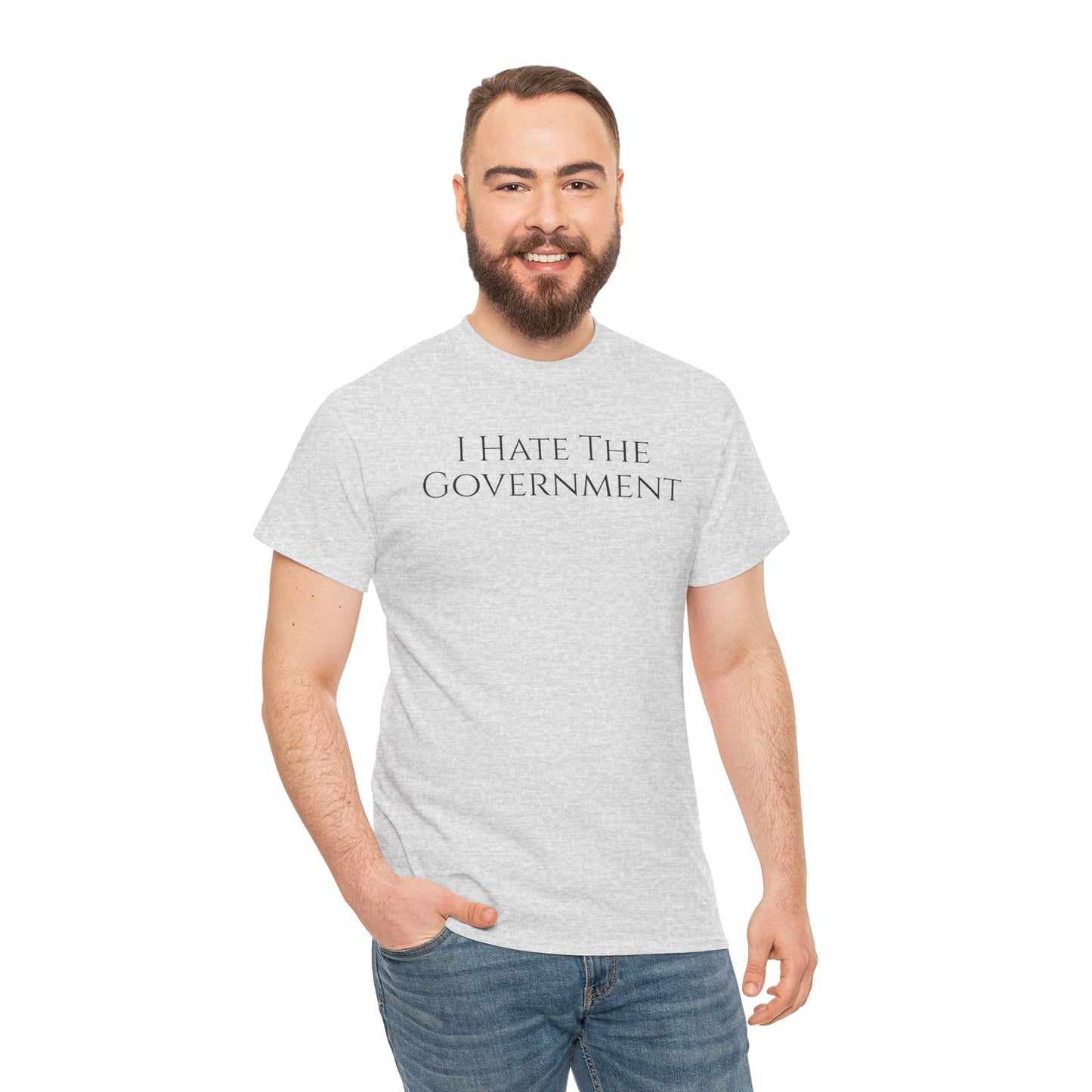 I Hate The Government (Extra Colors) - Unisex Heavy Cotton Tee