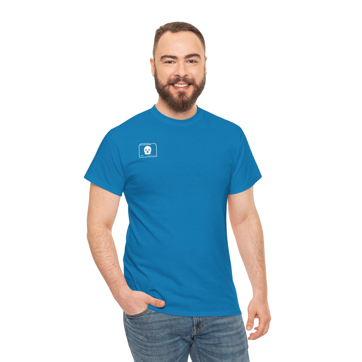 WHITE 3D Patriot Small Logo with Guillotine - Unisex Heavy Cotton Tee