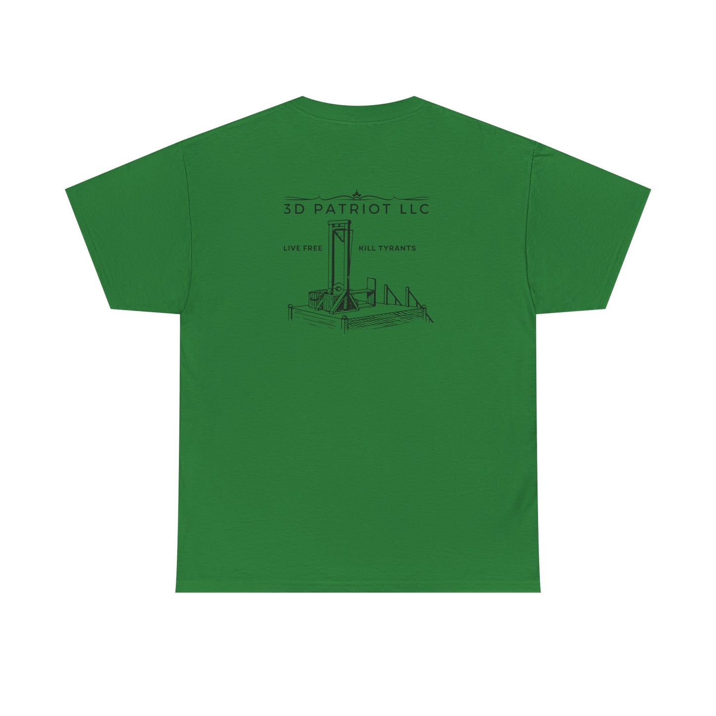 3D Patriot Small Logo with Guillotine - Unisex Heavy Cotton Tee
