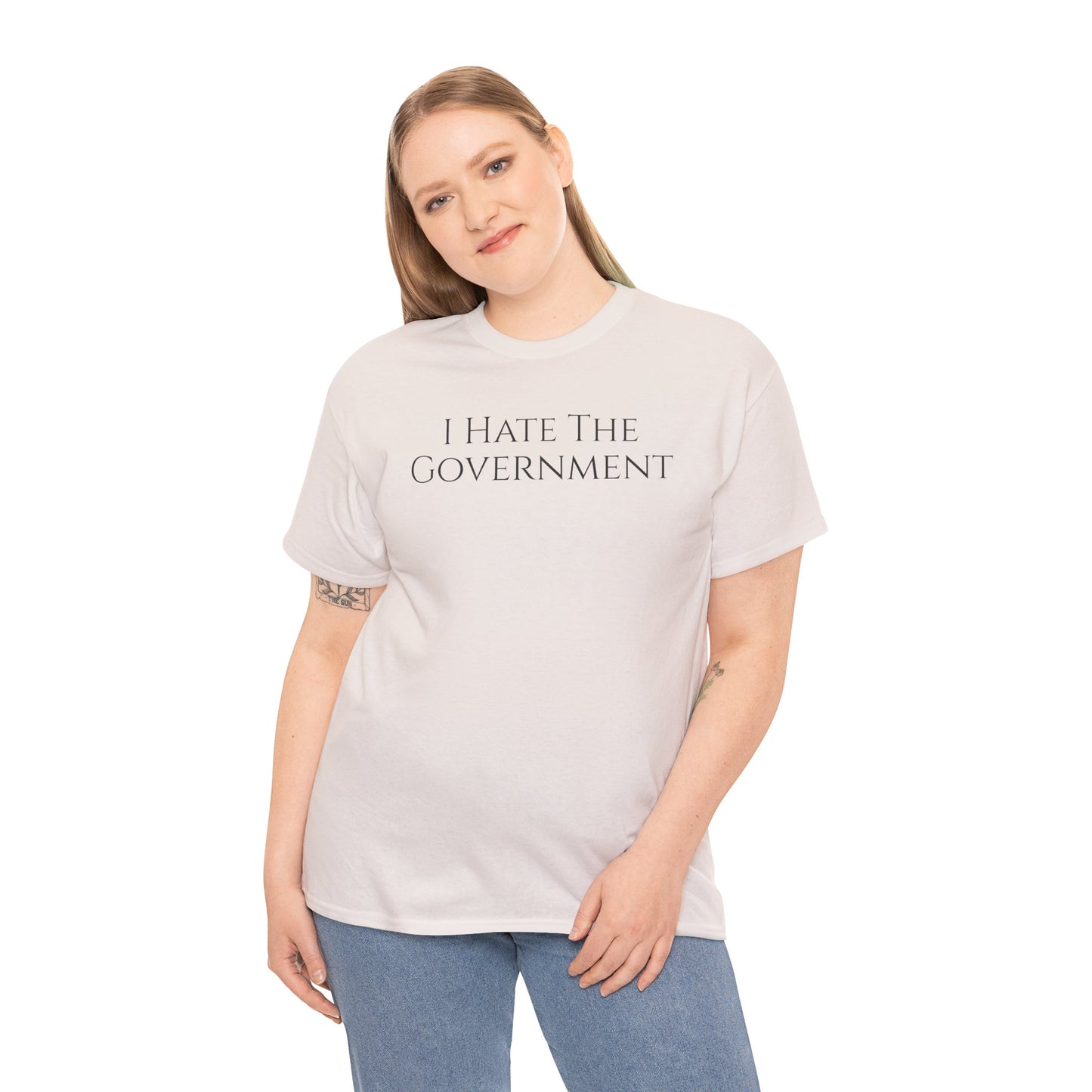 I Hate The Government (Extra Colors) - Unisex Heavy Cotton Tee