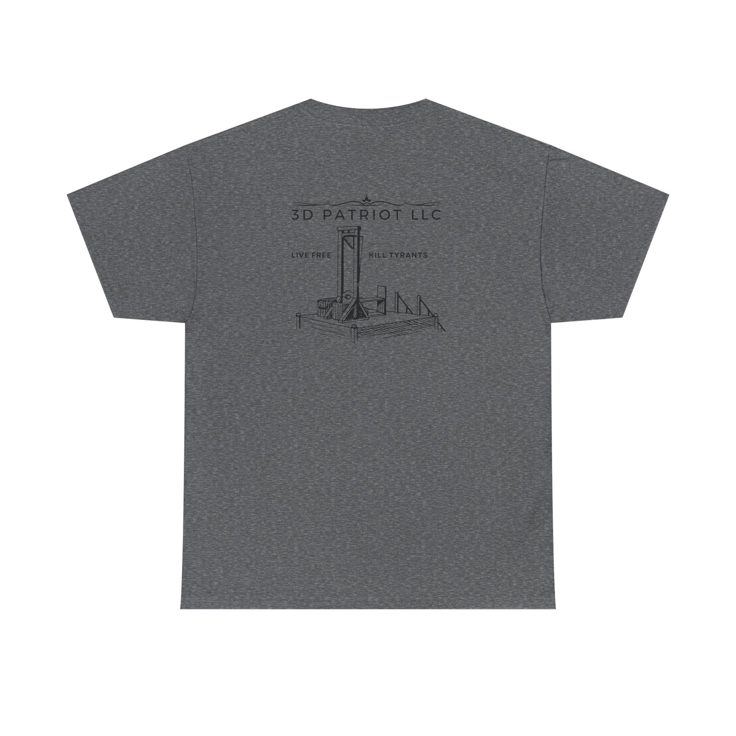 3D Patriot Logo with Guillotine - Unisex Heavy Cotton Tee