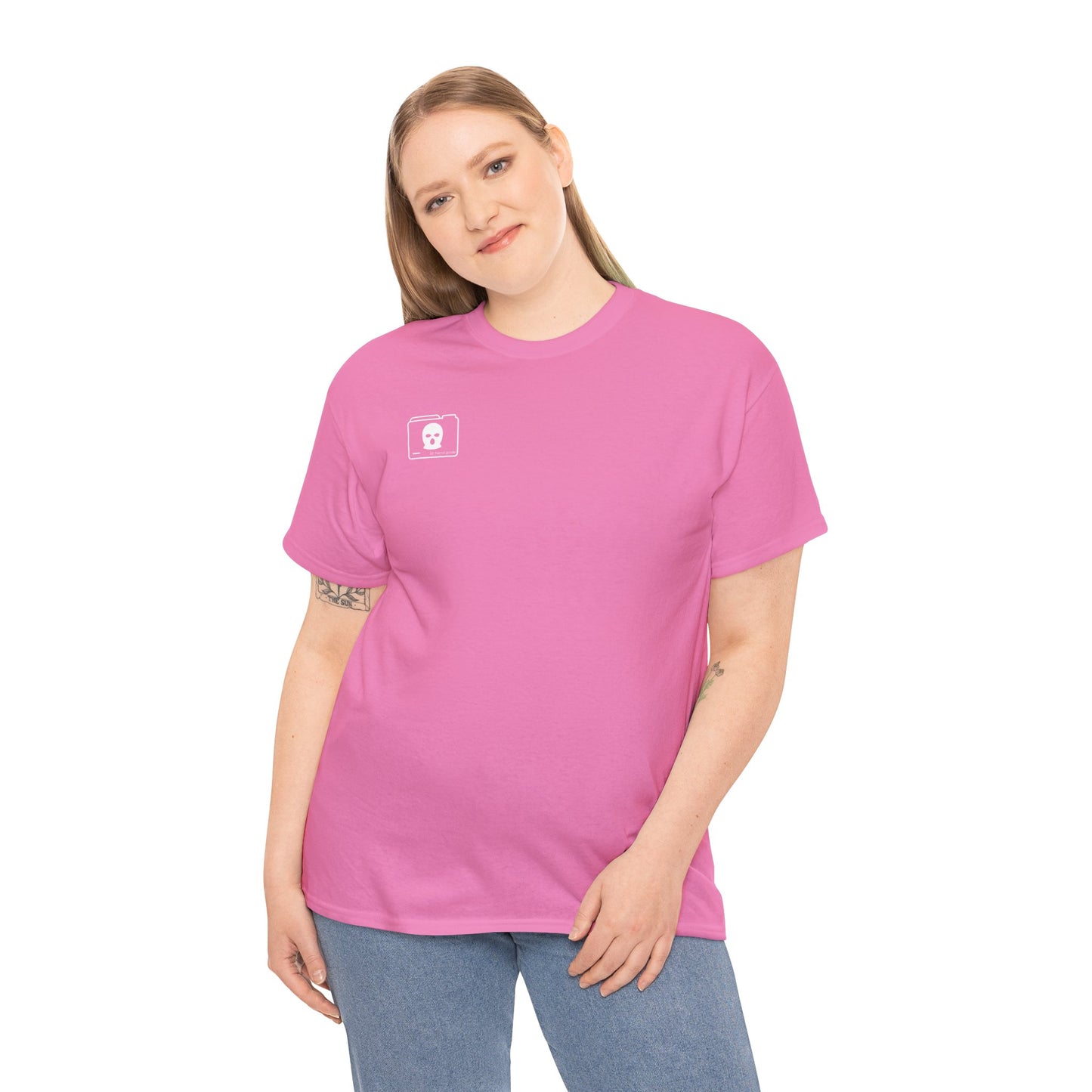WHITE 3D Patriot Small Logo with Guillotine - Unisex Heavy Cotton Tee