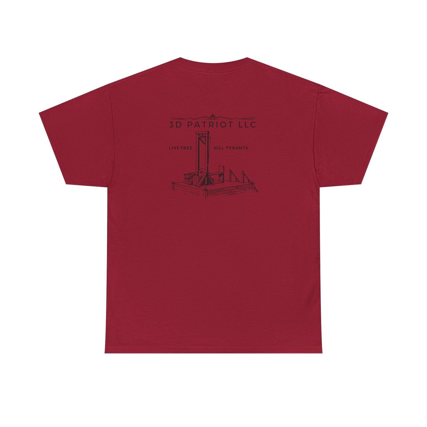 3D Patriot Logo with Guillotine - Unisex Heavy Cotton Tee