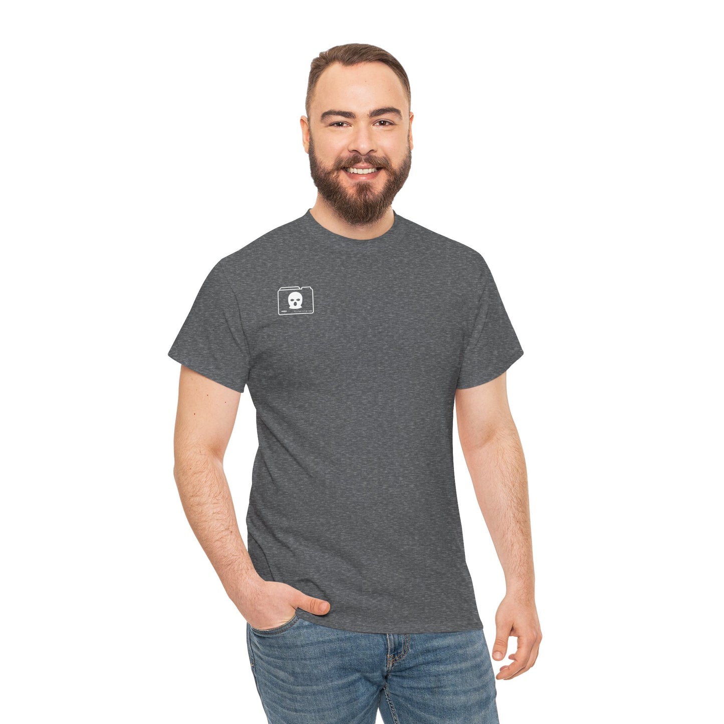 WHITE 3D Patriot Small Logo with Guillotine - Unisex Heavy Cotton Tee