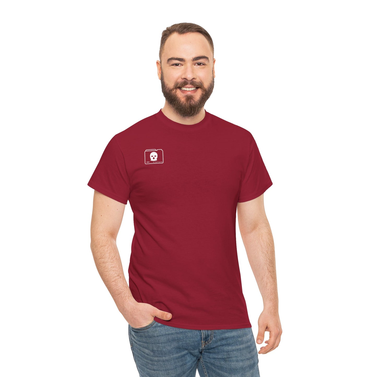 WHITE 3D Patriot Small Logo with Guillotine - Unisex Heavy Cotton Tee