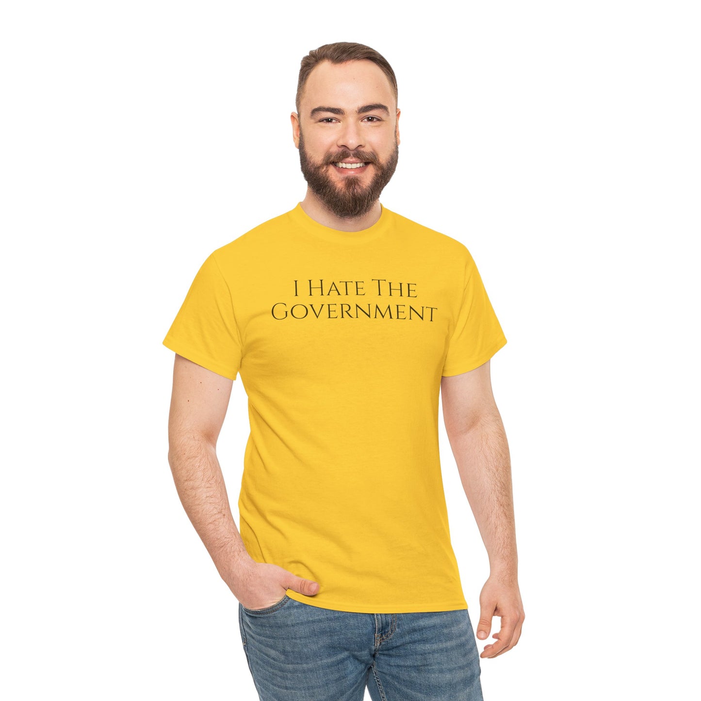 I Hate The Government (Extra Colors) - Unisex Heavy Cotton Tee