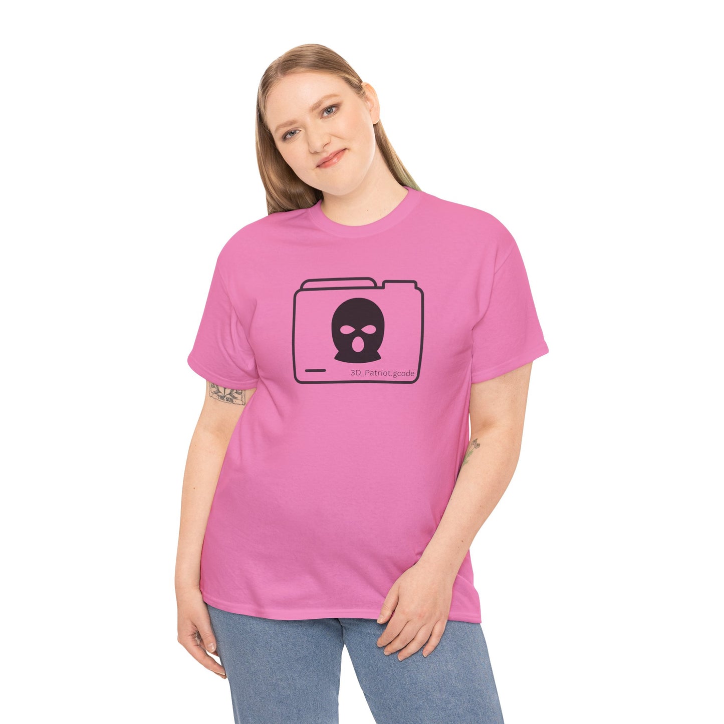 3D Patriot Logo with Guillotine - Unisex Heavy Cotton Tee
