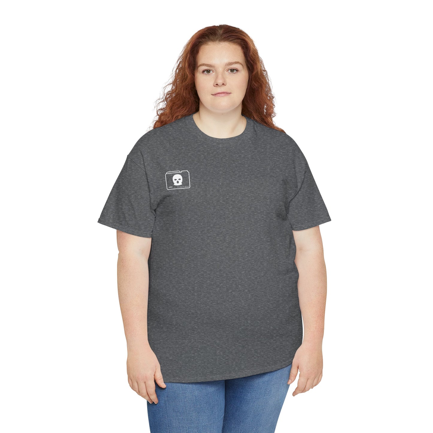 WHITE 3D Patriot Small Logo with Guillotine - Unisex Heavy Cotton Tee