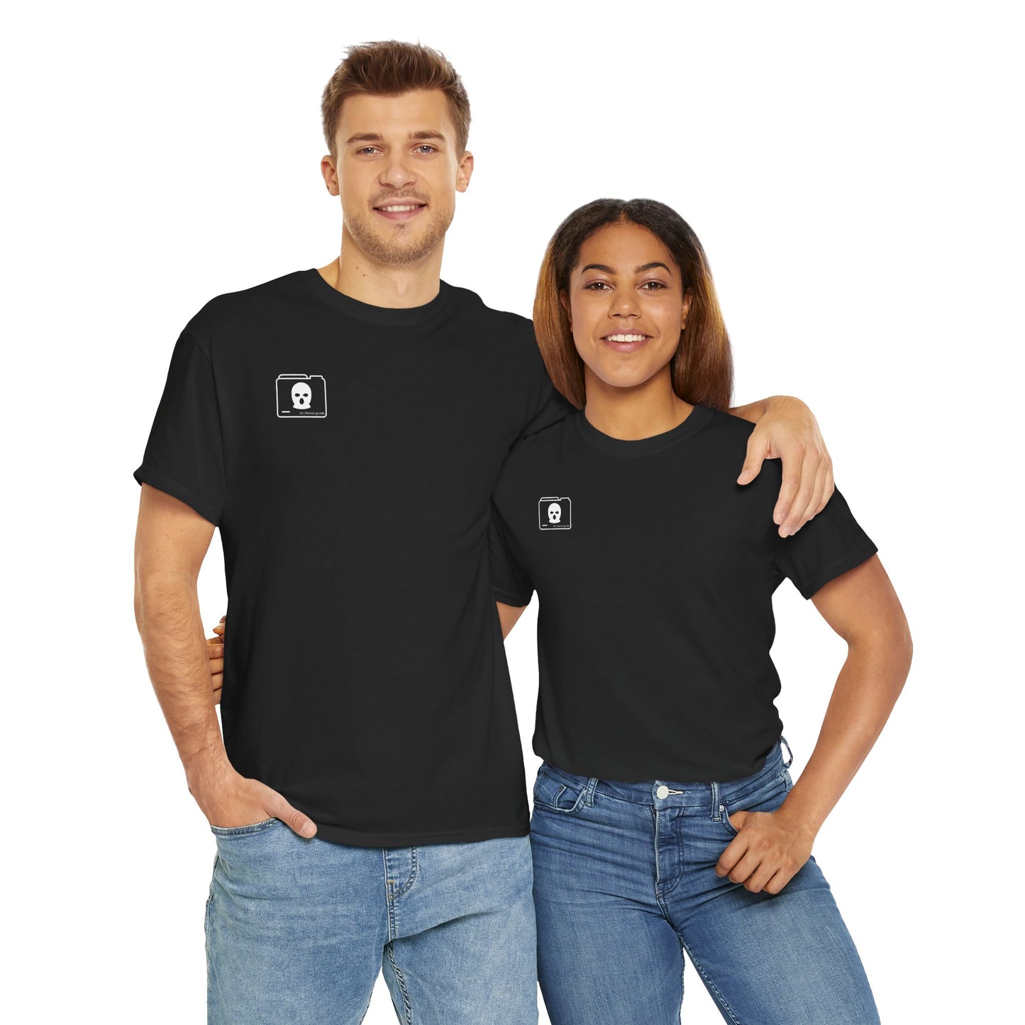 WHITE 3D Patriot Small Logo with Guillotine - Unisex Heavy Cotton Tee