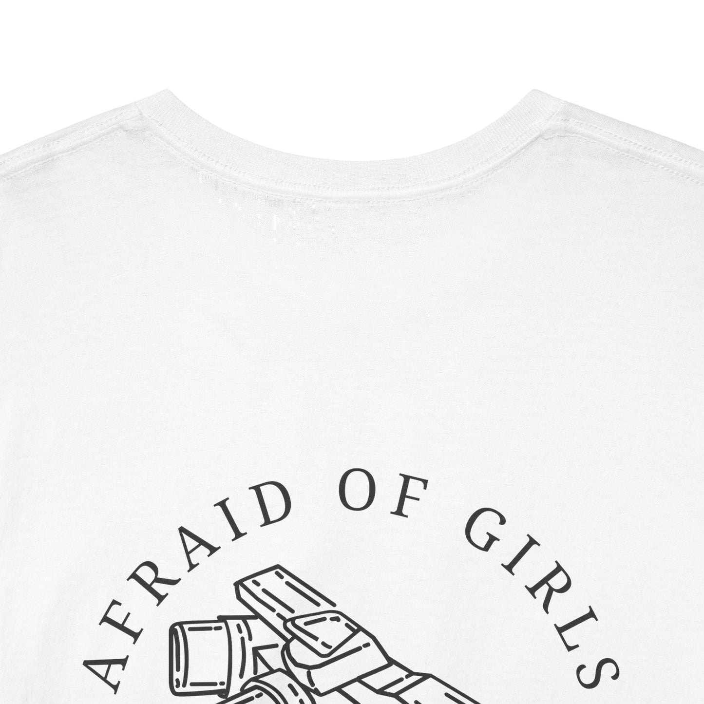 3D Patriot Small Logo with Afraid of Girls - Unisex Heavy Cotton Tee