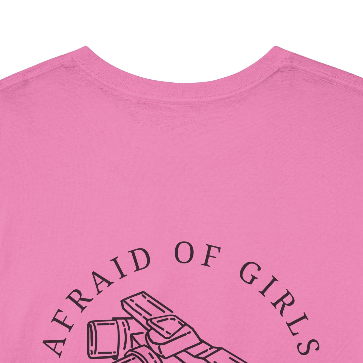 3D Patriot Small Logo with Afraid of Girls - Unisex Heavy Cotton Tee