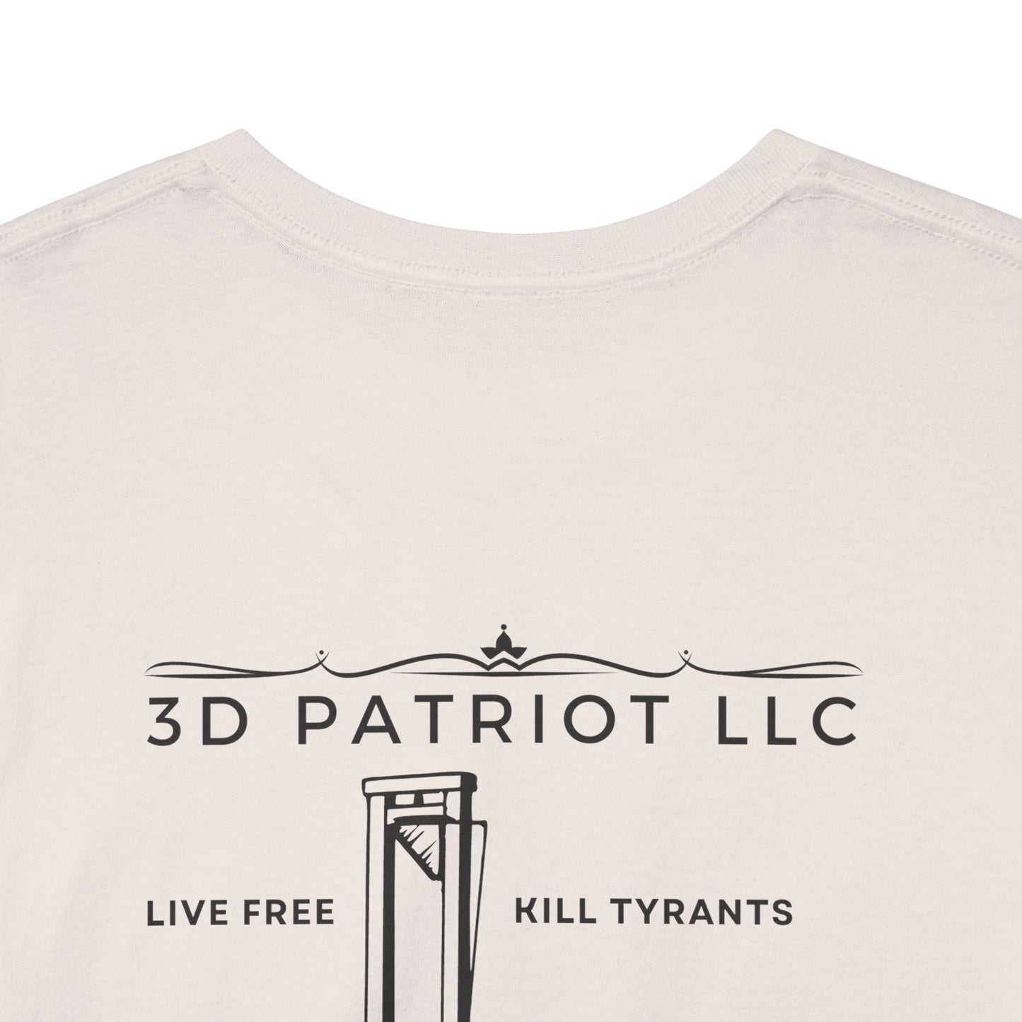3D Patriot Small Logo with Guillotine - Unisex Heavy Cotton Tee