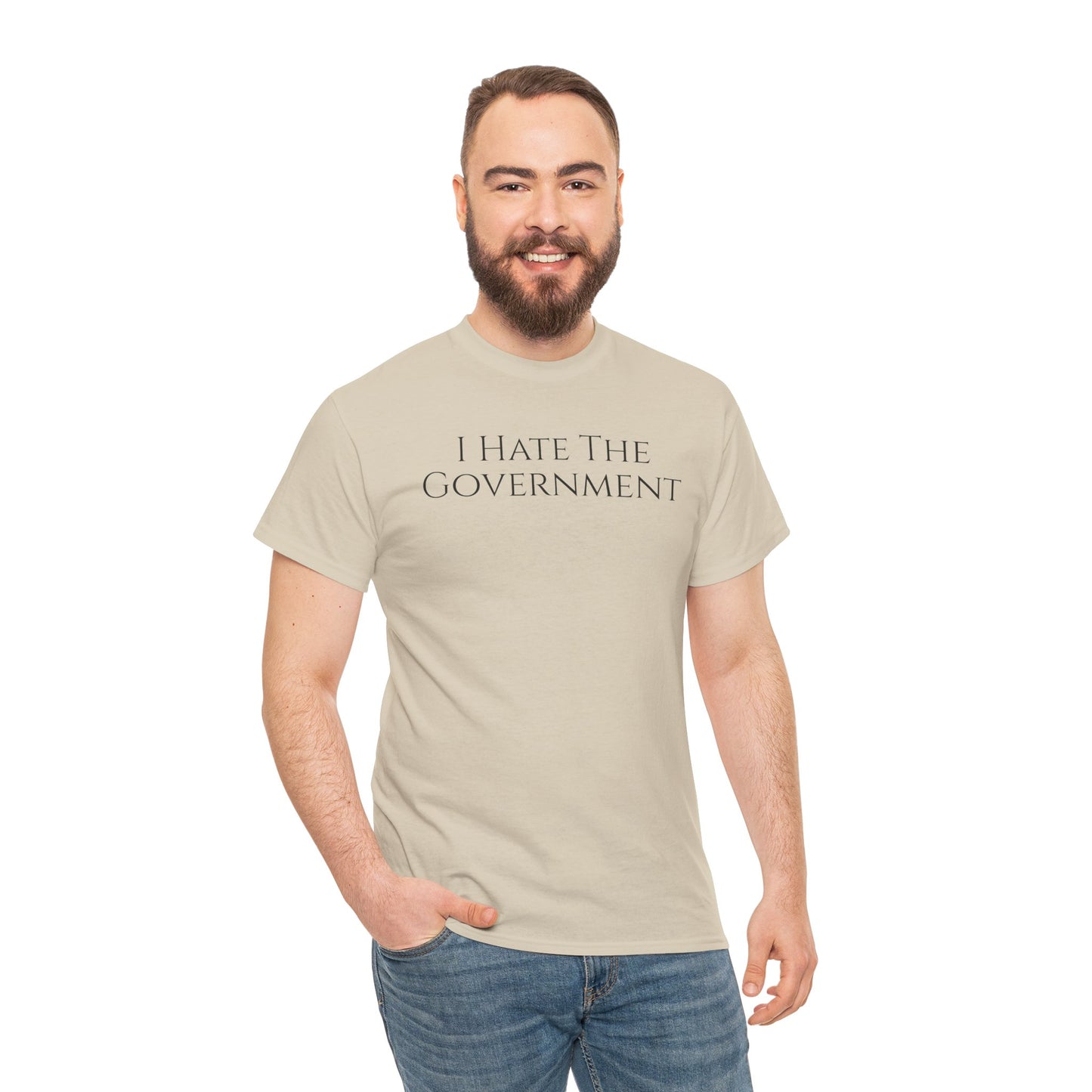 I Hate The Government (Extra Colors) - Unisex Heavy Cotton Tee