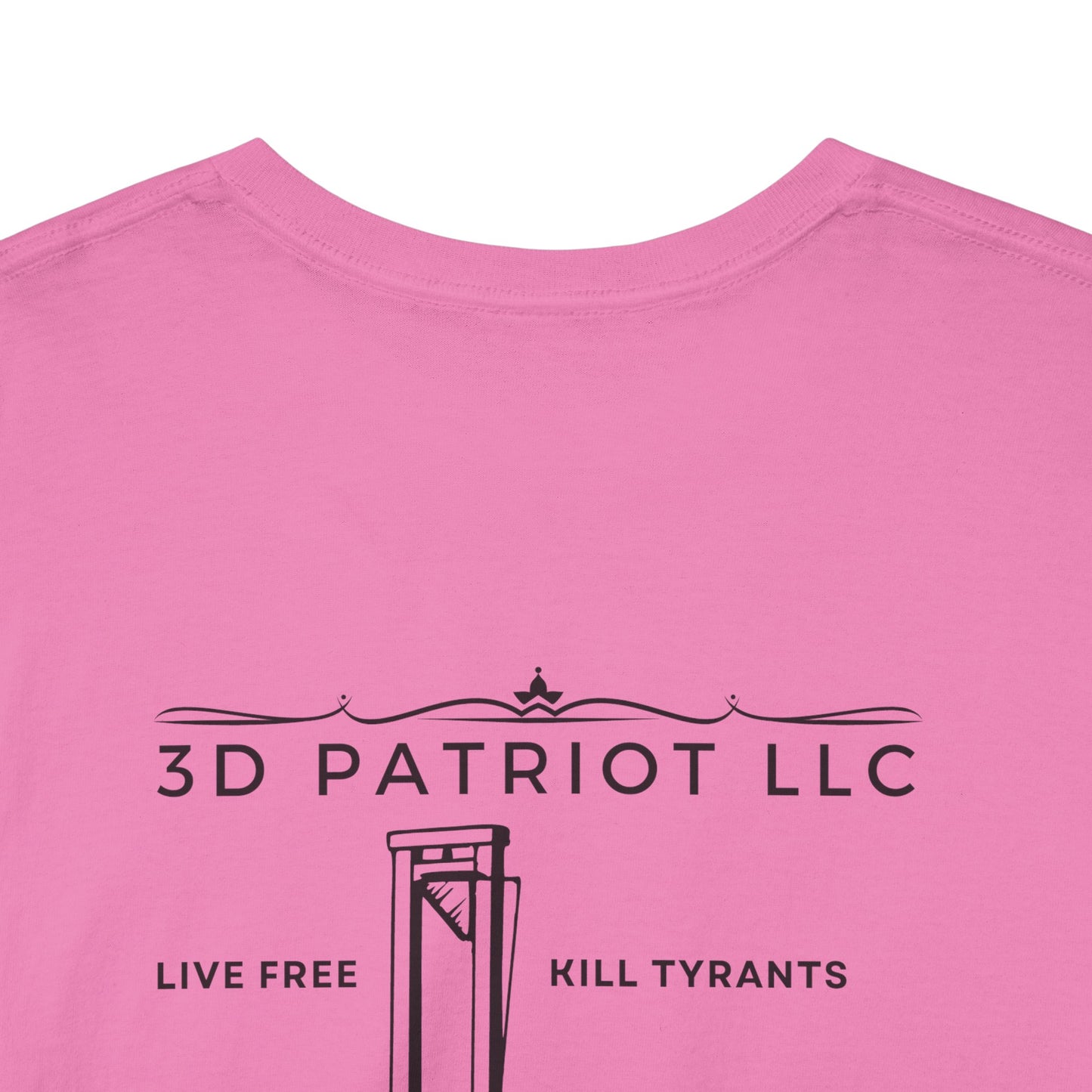 3D Patriot Logo with Guillotine - Unisex Heavy Cotton Tee