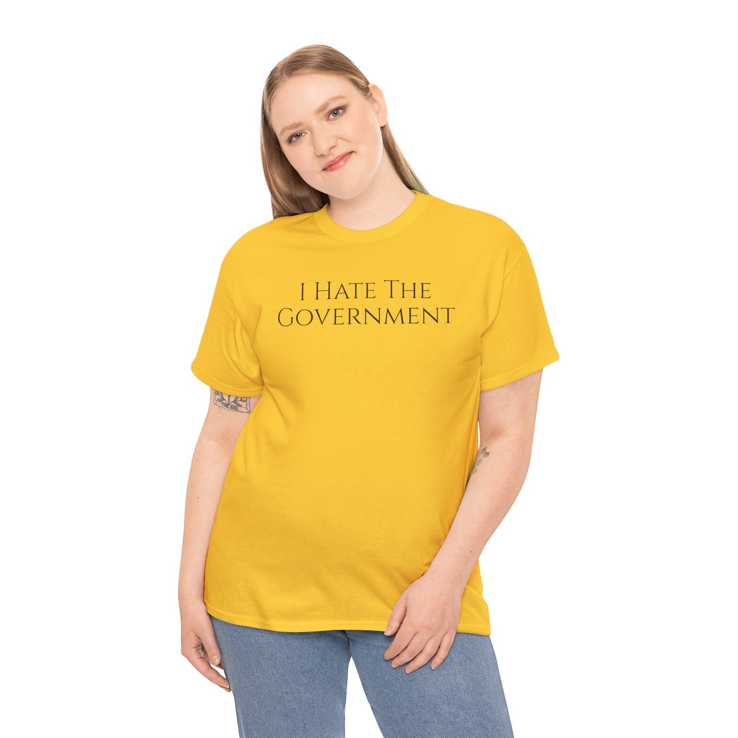 I Hate The Government (Extra Colors) - Unisex Heavy Cotton Tee