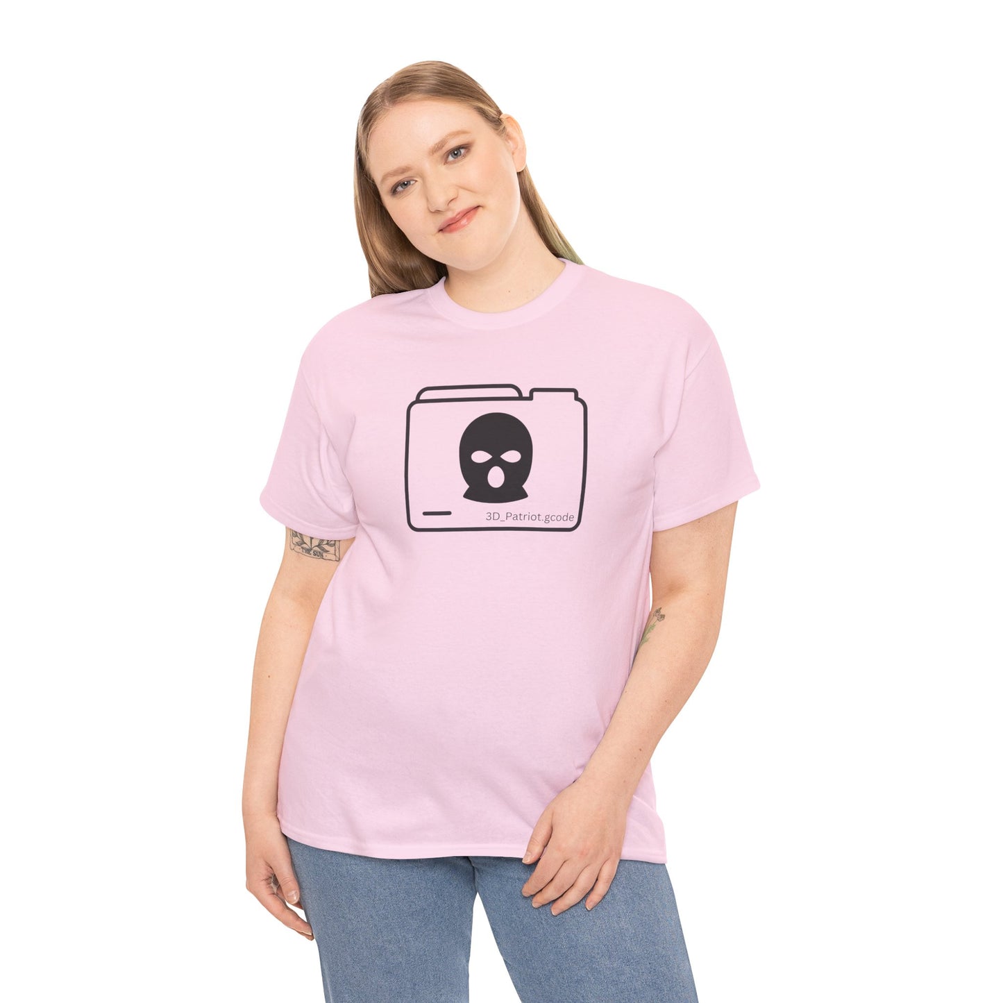 3D Patriot Logo with Guillotine - Unisex Heavy Cotton Tee