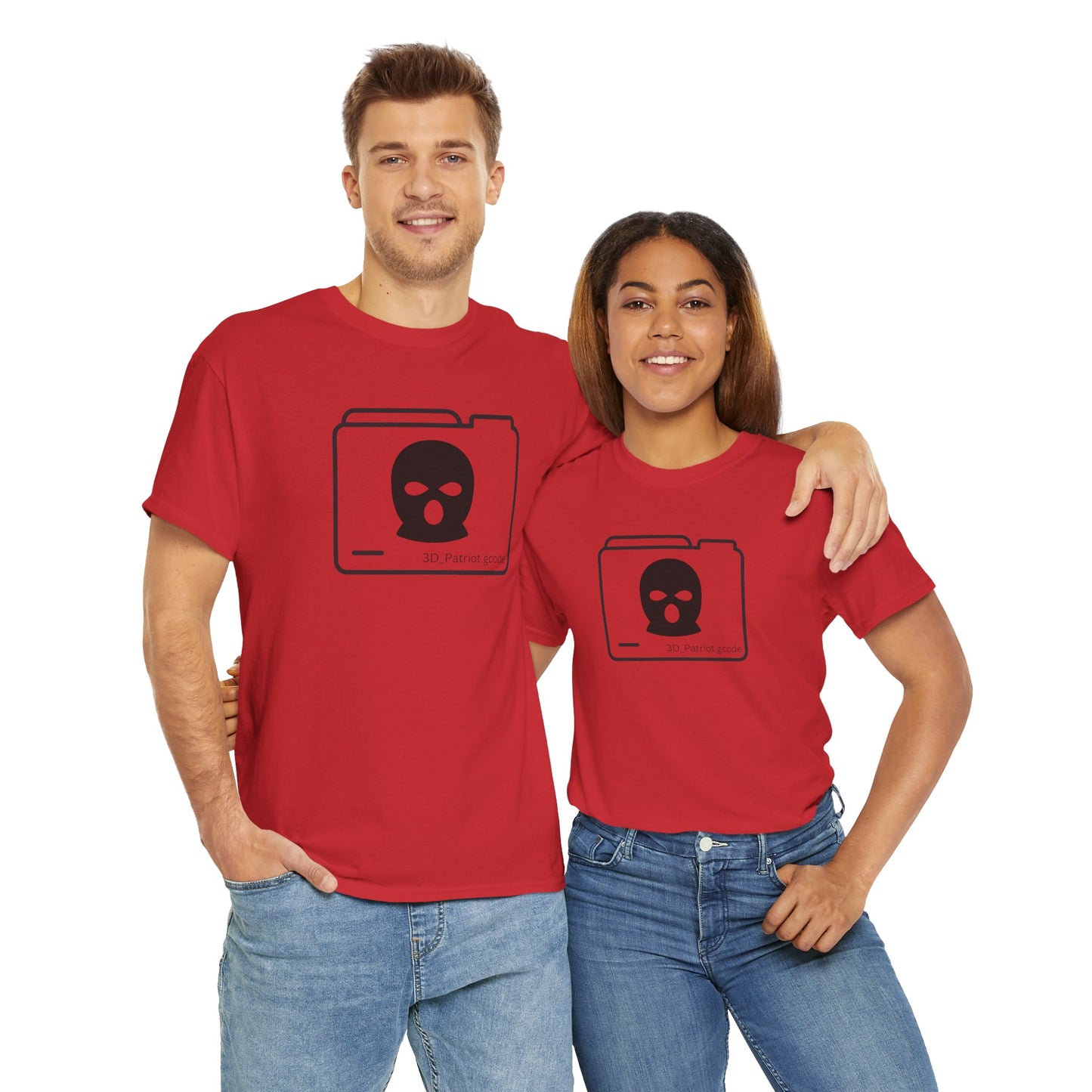3D Patriot Logo with Guillotine - Unisex Heavy Cotton Tee