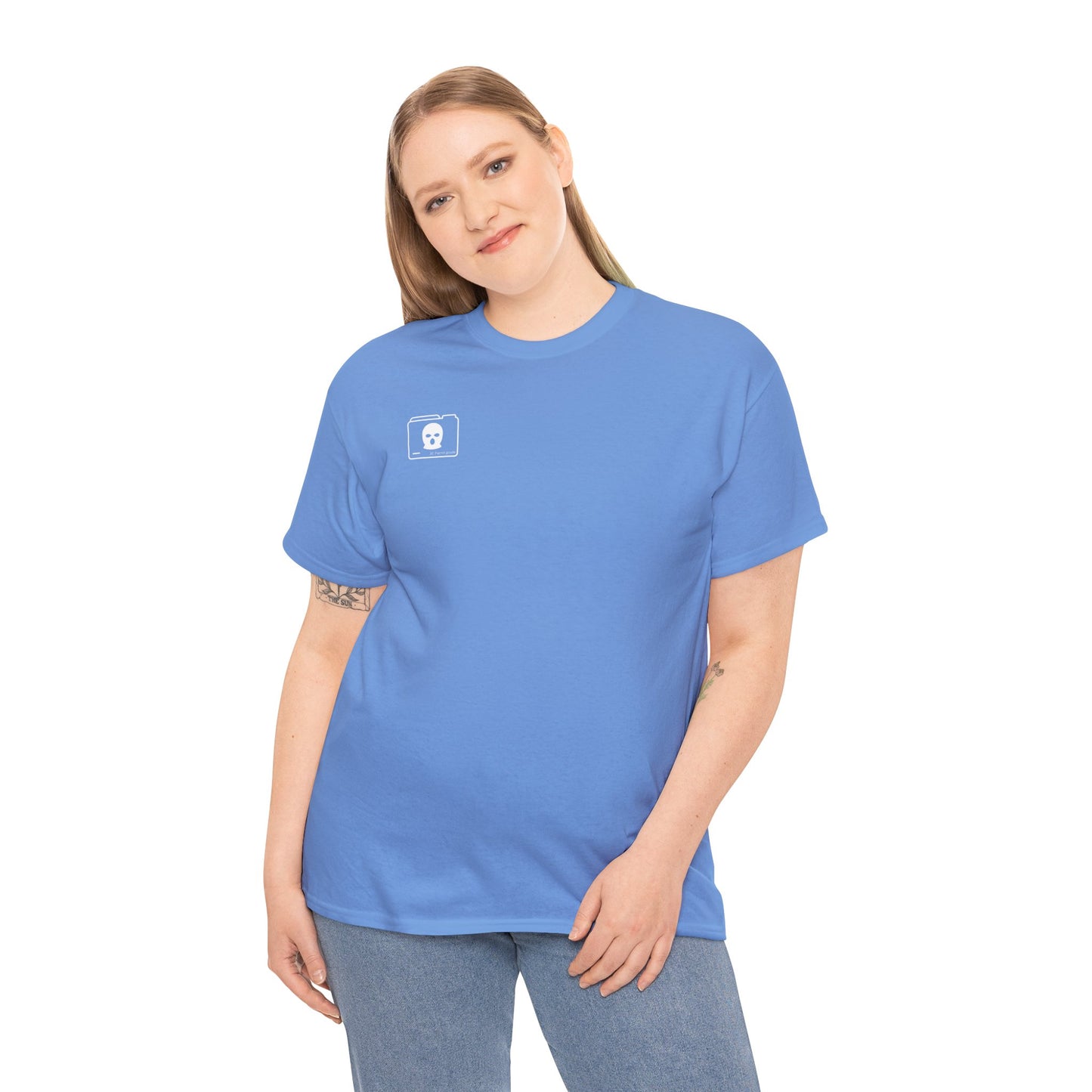 WHITE 3D Patriot Small Logo with Guillotine - Unisex Heavy Cotton Tee