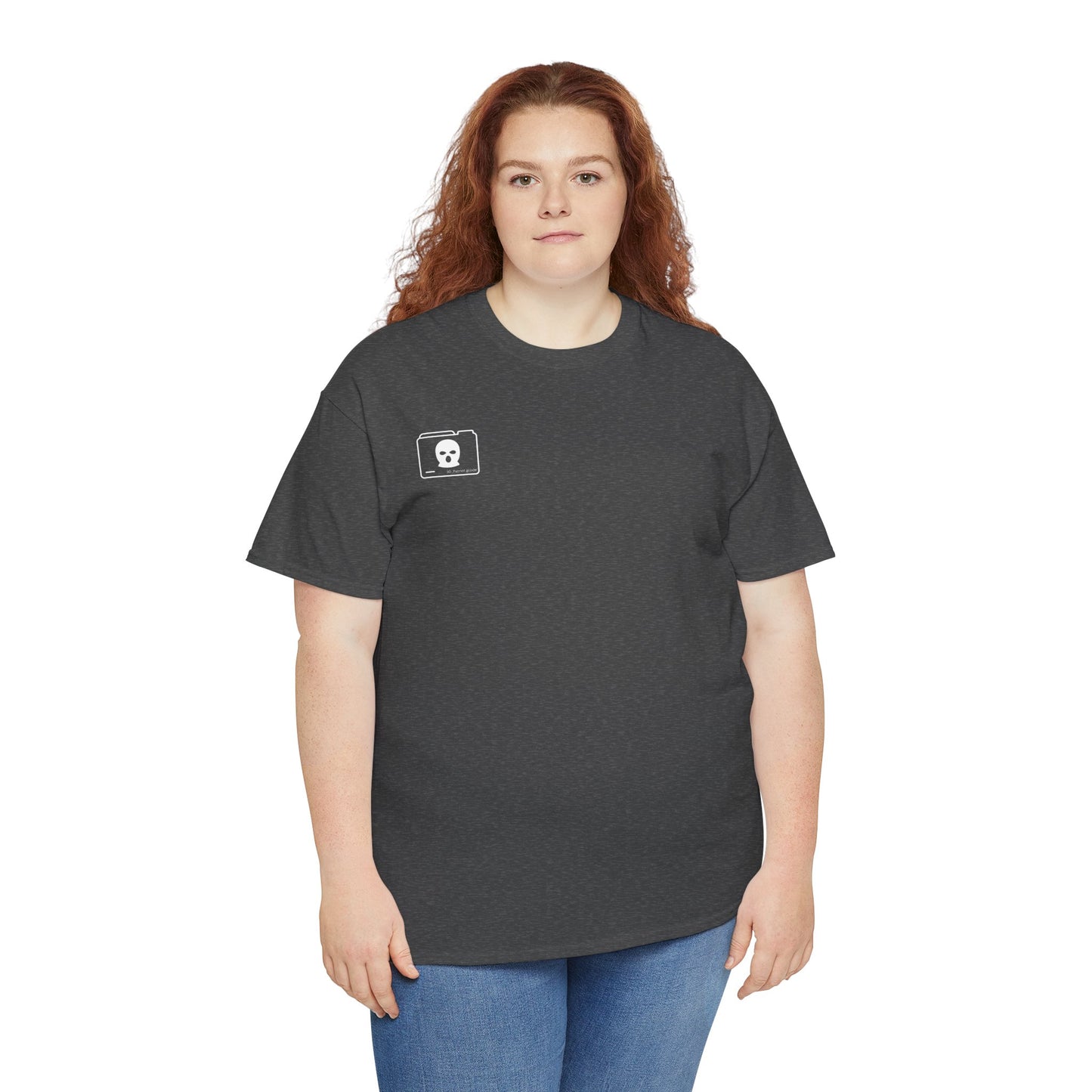 WHITE 3D Patriot Small Logo with Guillotine - Unisex Heavy Cotton Tee