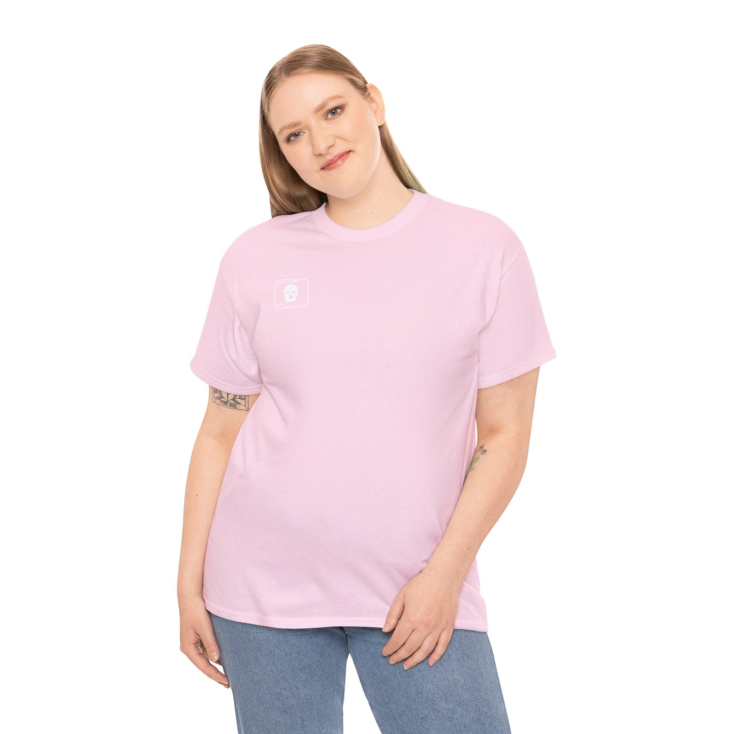 WHITE 3D Patriot Small Logo with Guillotine - Unisex Heavy Cotton Tee