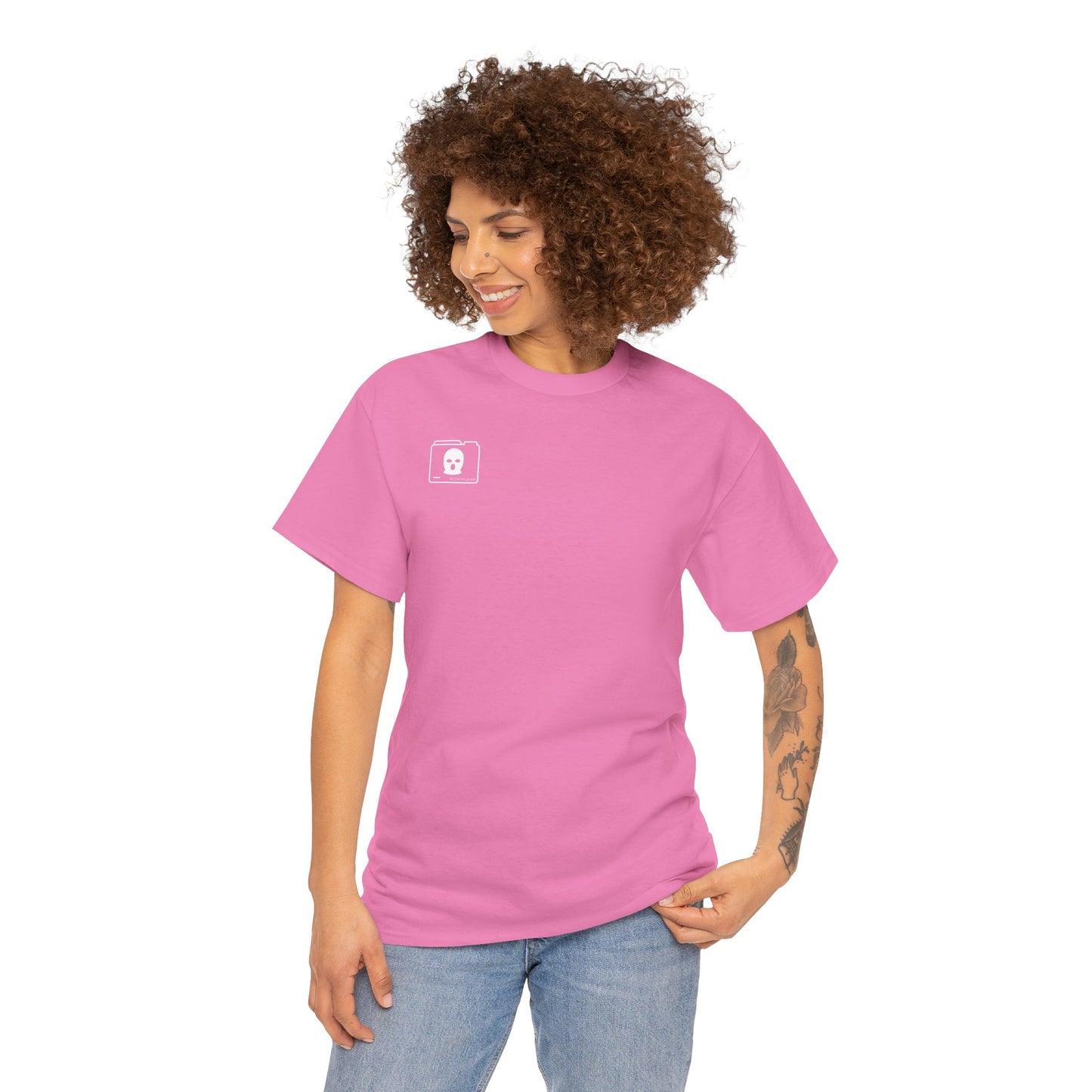 WHITE 3D Patriot Small Logo with Guillotine - Unisex Heavy Cotton Tee
