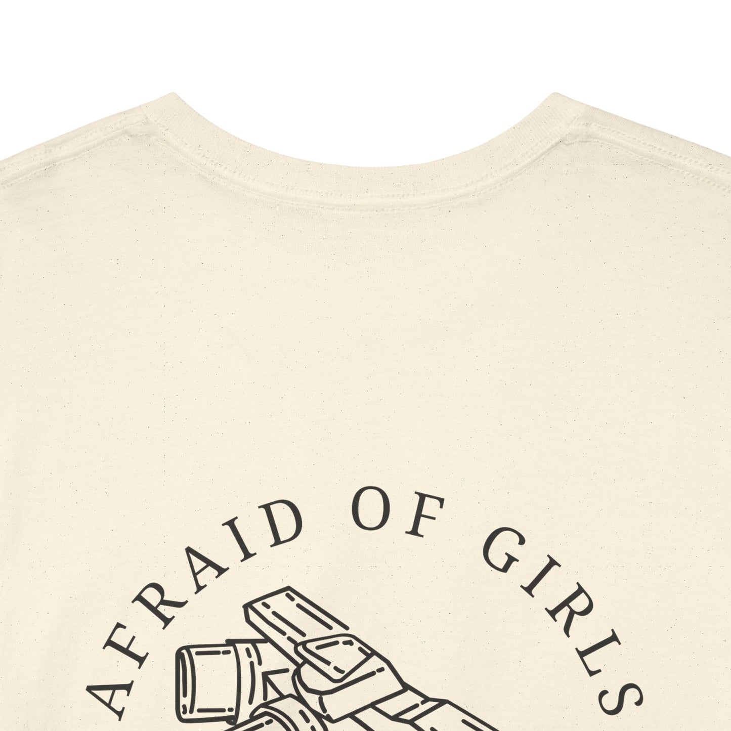 3D Patriot Small Logo with Afraid of Girls - Unisex Heavy Cotton Tee