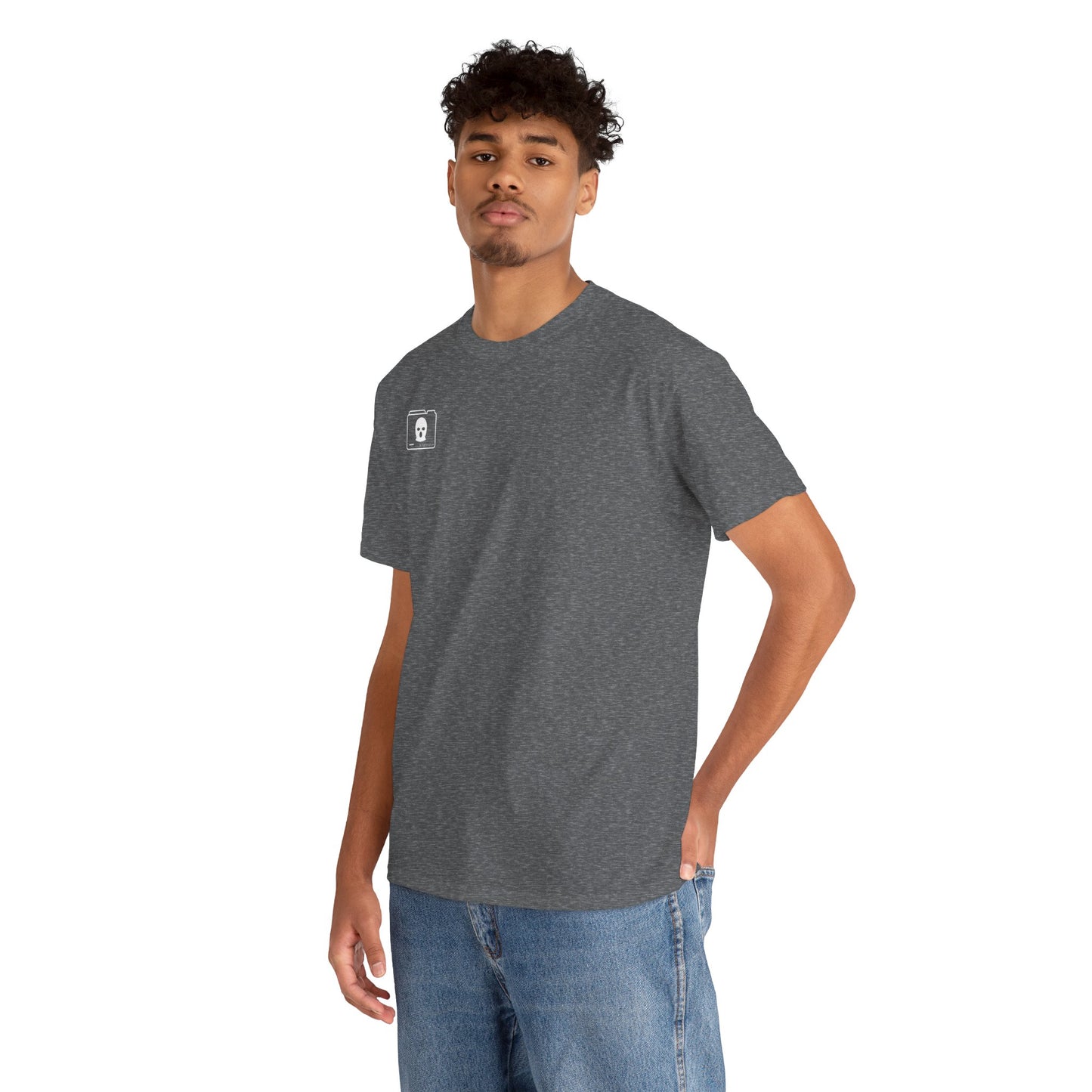 WHITE 3D Patriot Small Logo with Guillotine - Unisex Heavy Cotton Tee