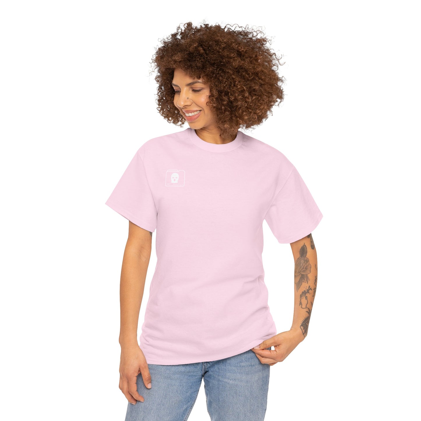 WHITE 3D Patriot Small Logo with Guillotine - Unisex Heavy Cotton Tee