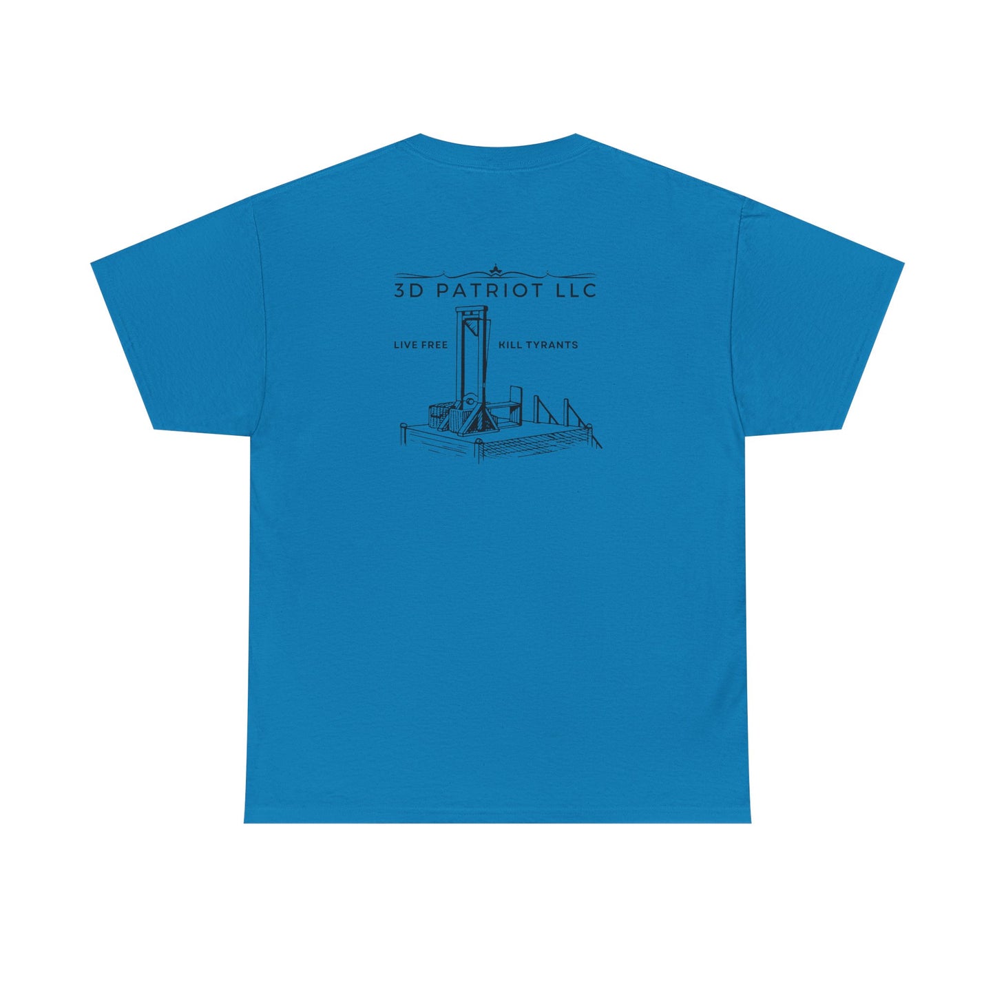 3D Patriot Small Logo with Guillotine - Unisex Heavy Cotton Tee