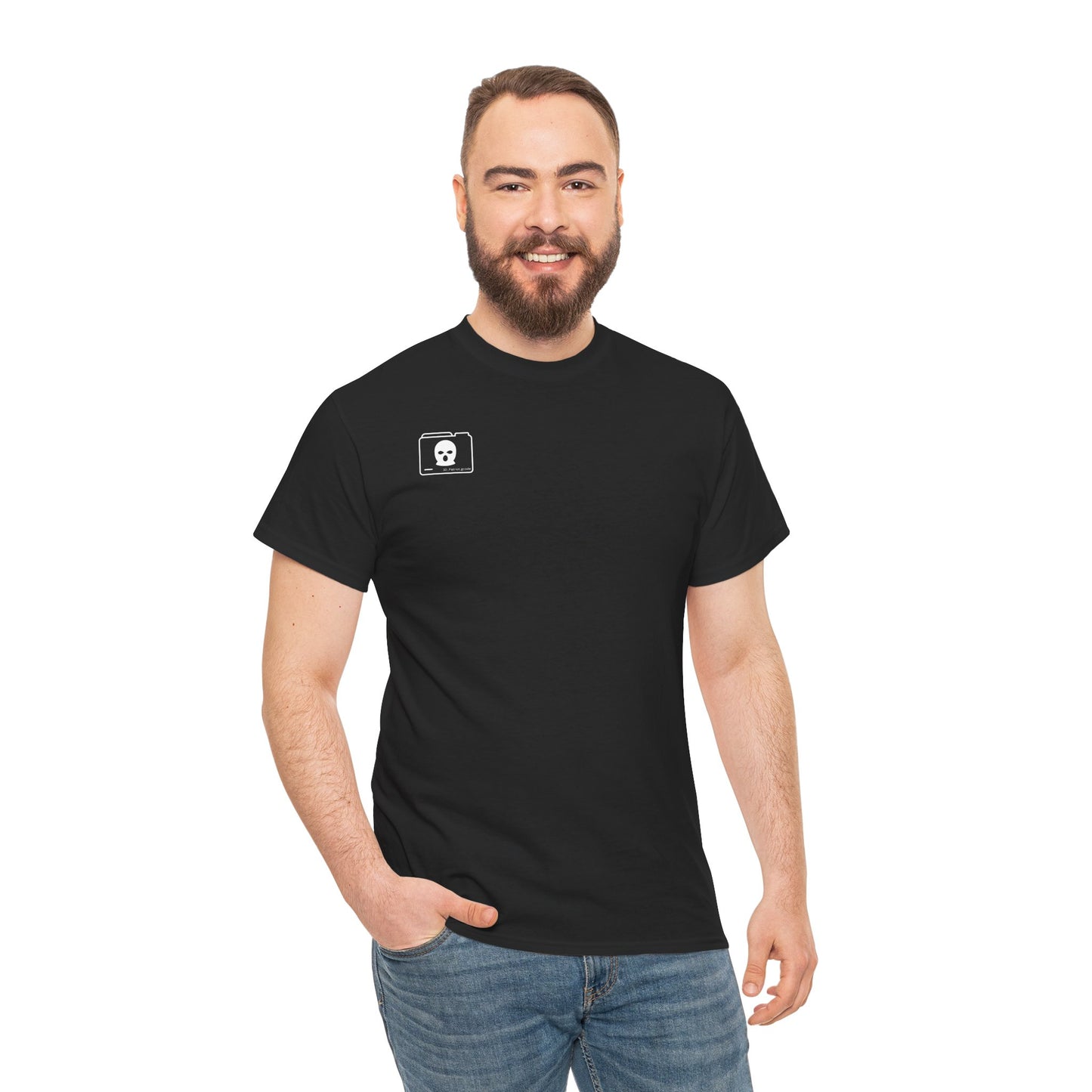 WHITE 3D Patriot Small Logo with Guillotine - Unisex Heavy Cotton Tee