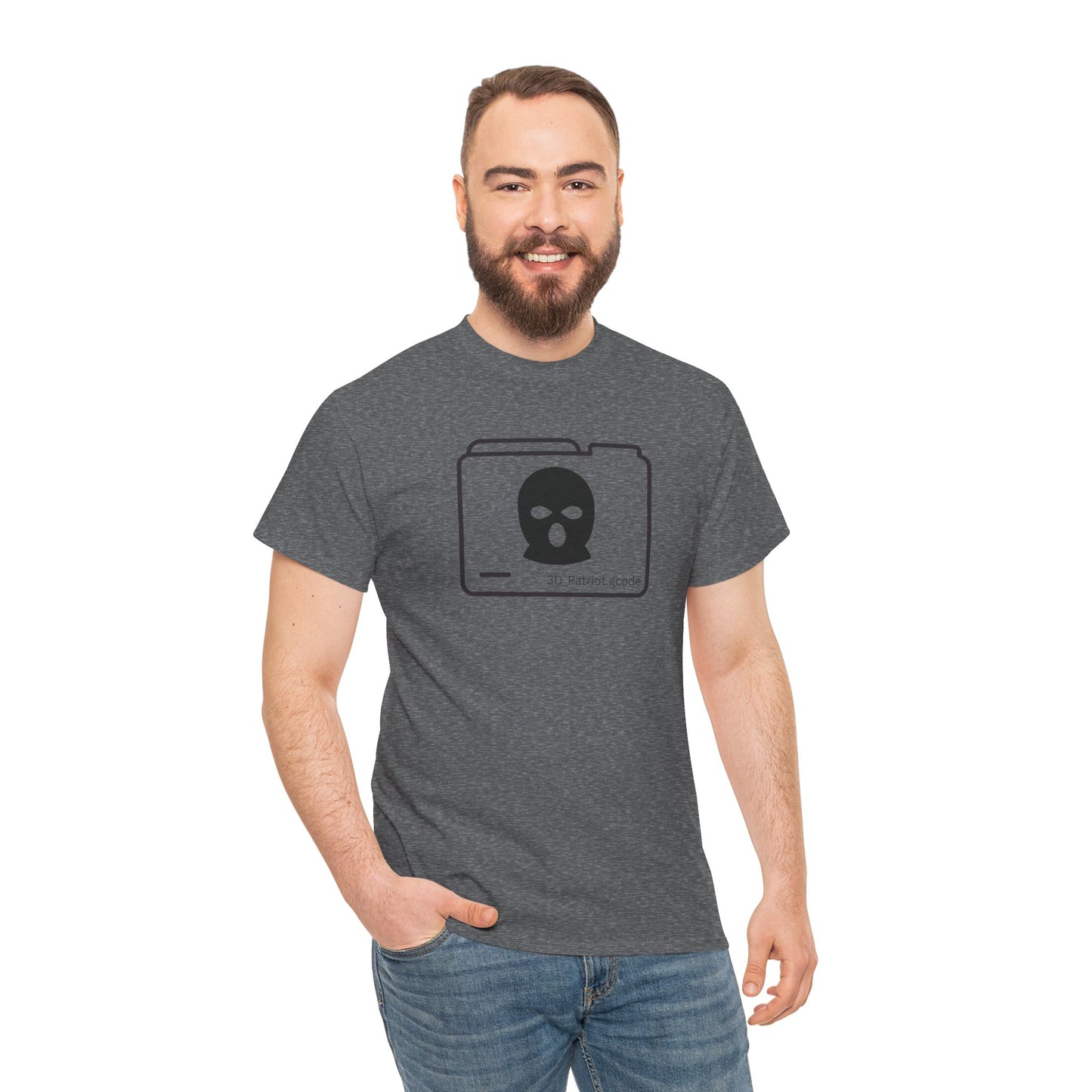 3D Patriot Logo with Guillotine - Unisex Heavy Cotton Tee