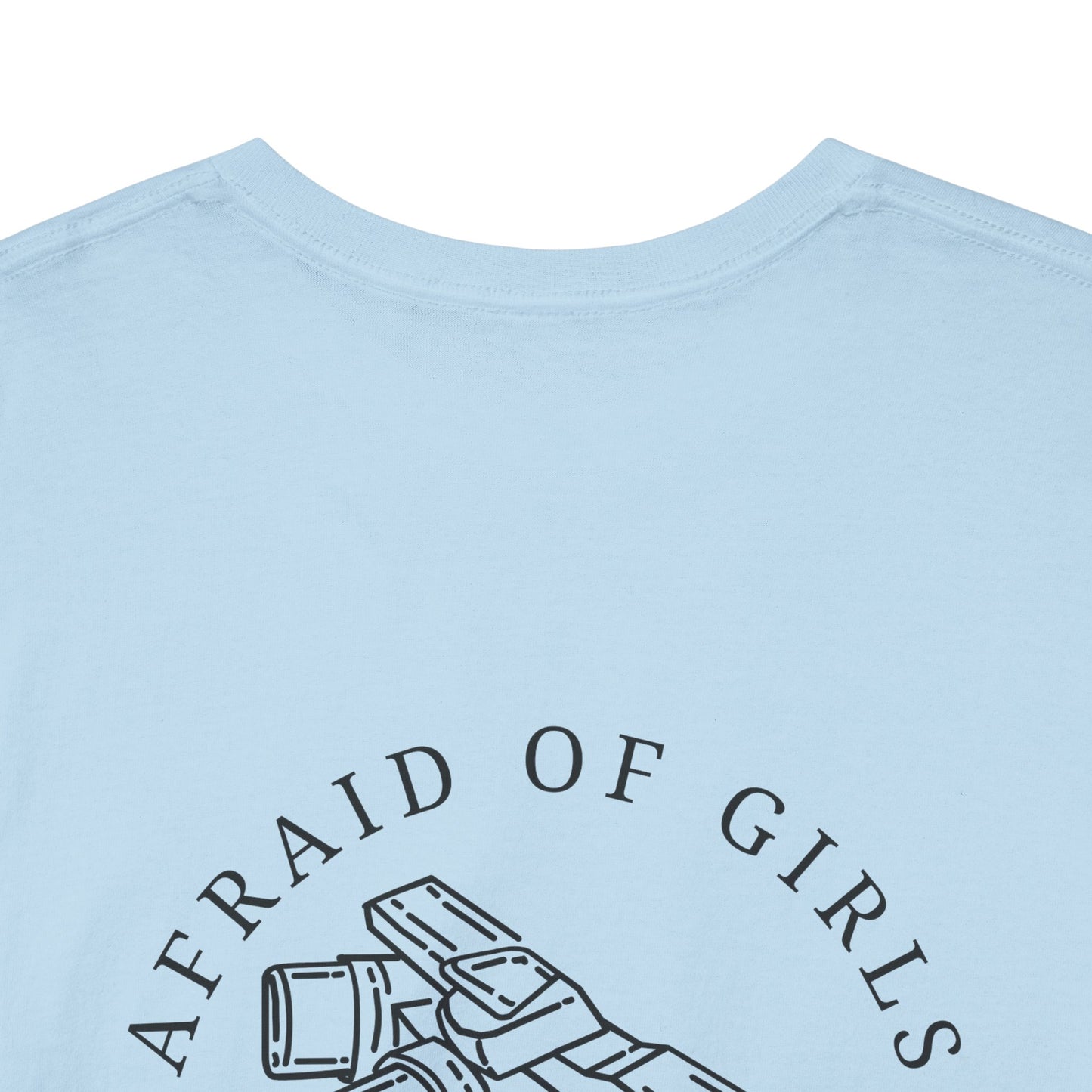 3D Patriot Small Logo with Afraid of Girls (Xtra Colors) - Unisex Heavy Cotton Tee