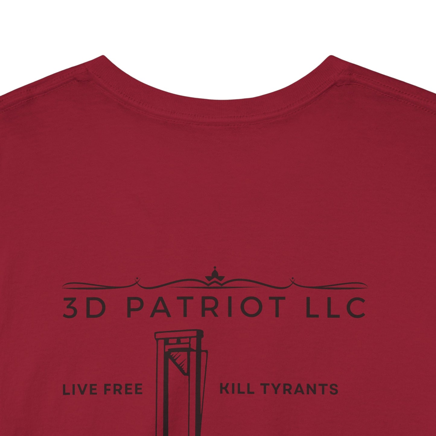3D Patriot Small Logo with Guillotine - Unisex Heavy Cotton Tee
