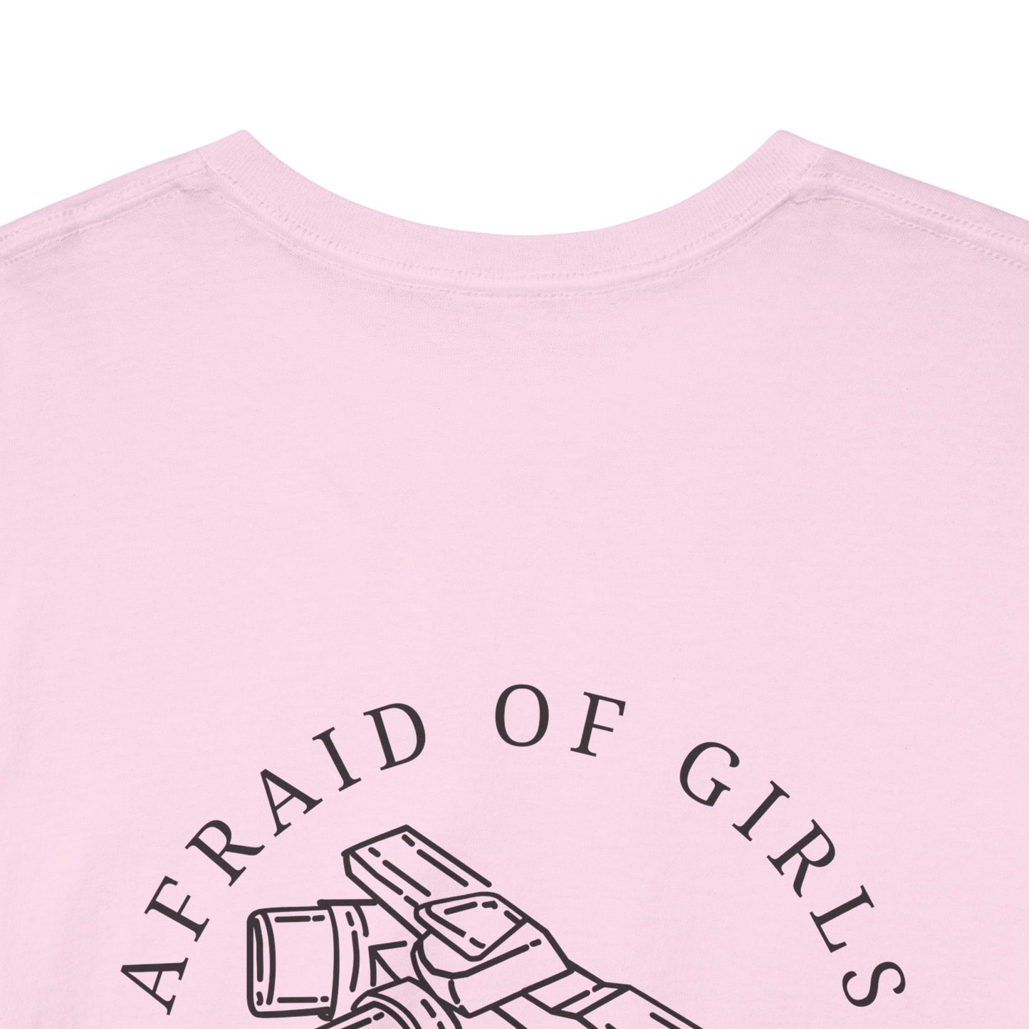 3D Patriot Small Logo with Afraid of Girls - Unisex Heavy Cotton Tee