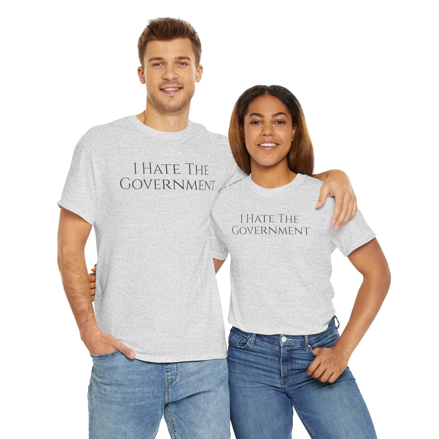 I Hate The Government (Extra Colors) - Unisex Heavy Cotton Tee